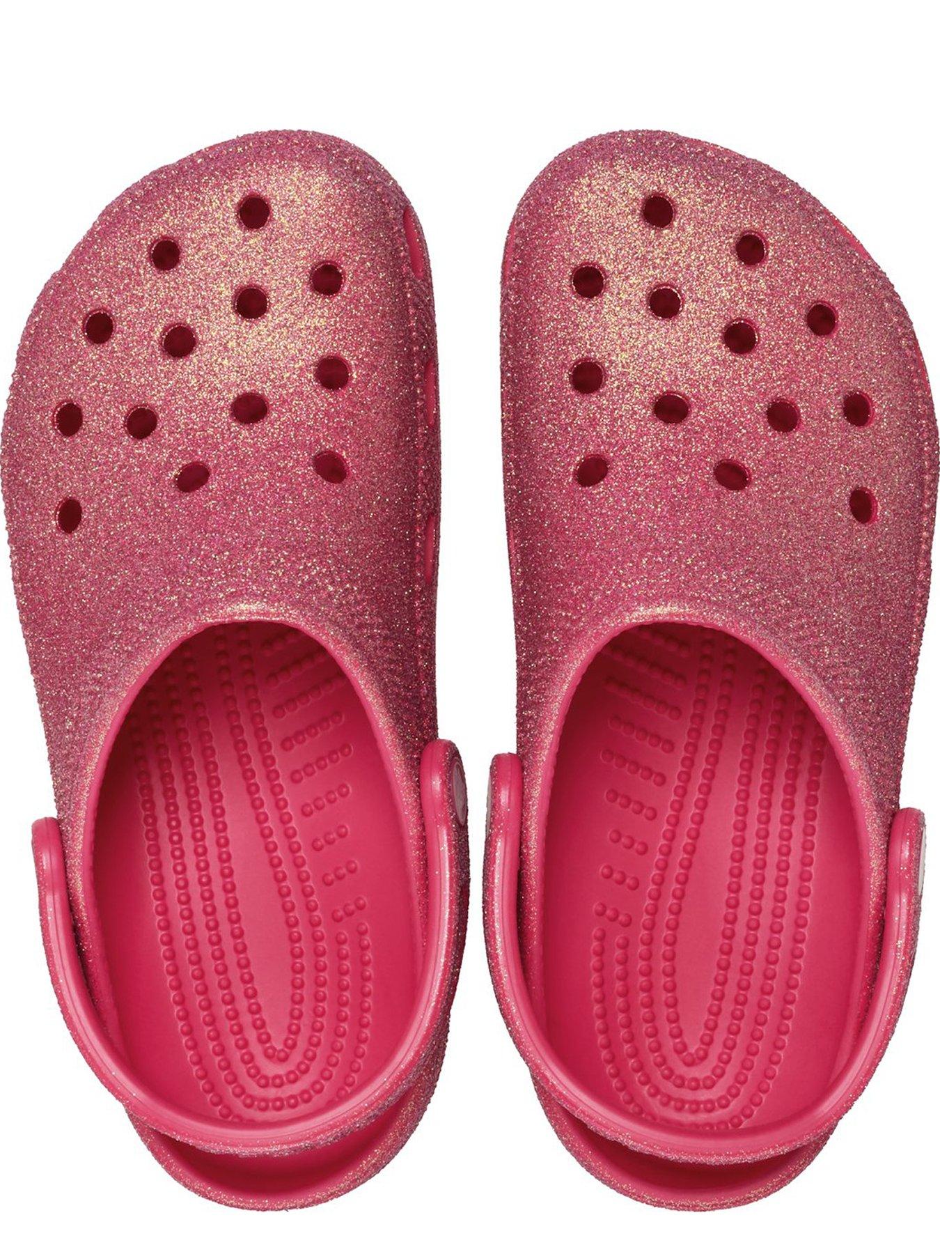 Image 4 of 6 of Crocs Classic Iridescent Glitter Clog - Pink