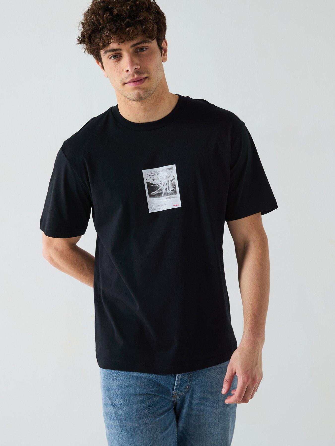 undefined Darthy Relaxed Dog Polaroid Print T-Shirt - Black