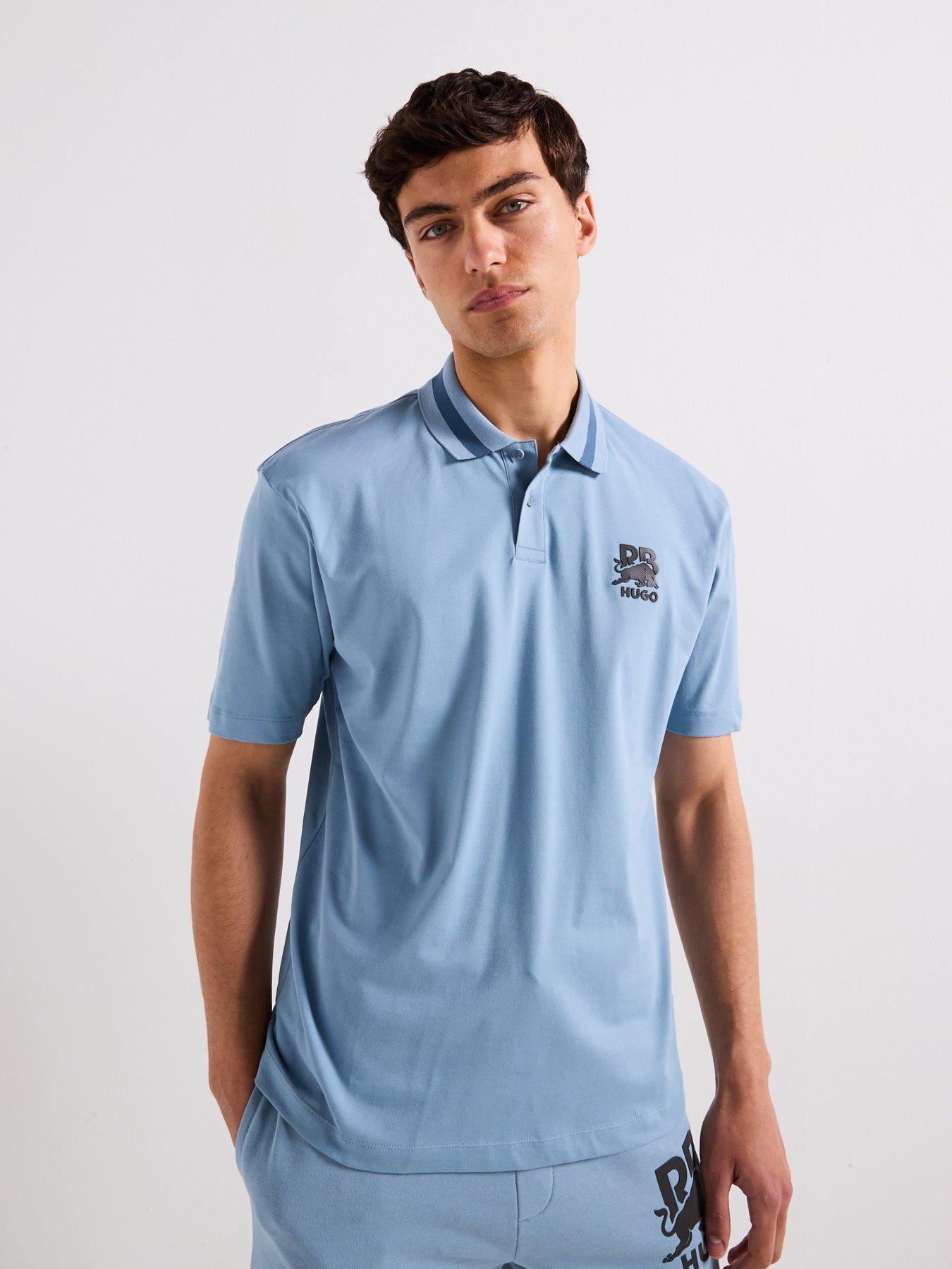 undefined XRB Dodac Reflective Logo Polo Shirt - Blue