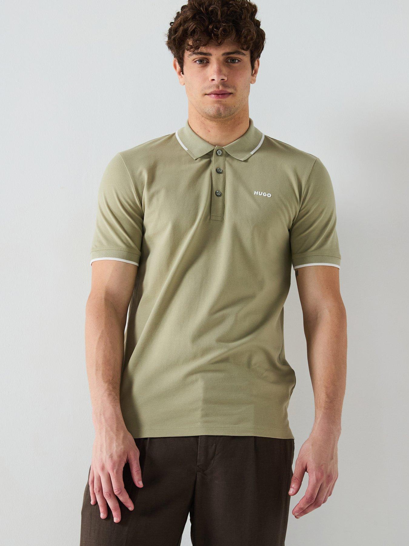 undefined Dinoso222 Slim Fit Left Chest Logo Tipping Polo Shirt - Green