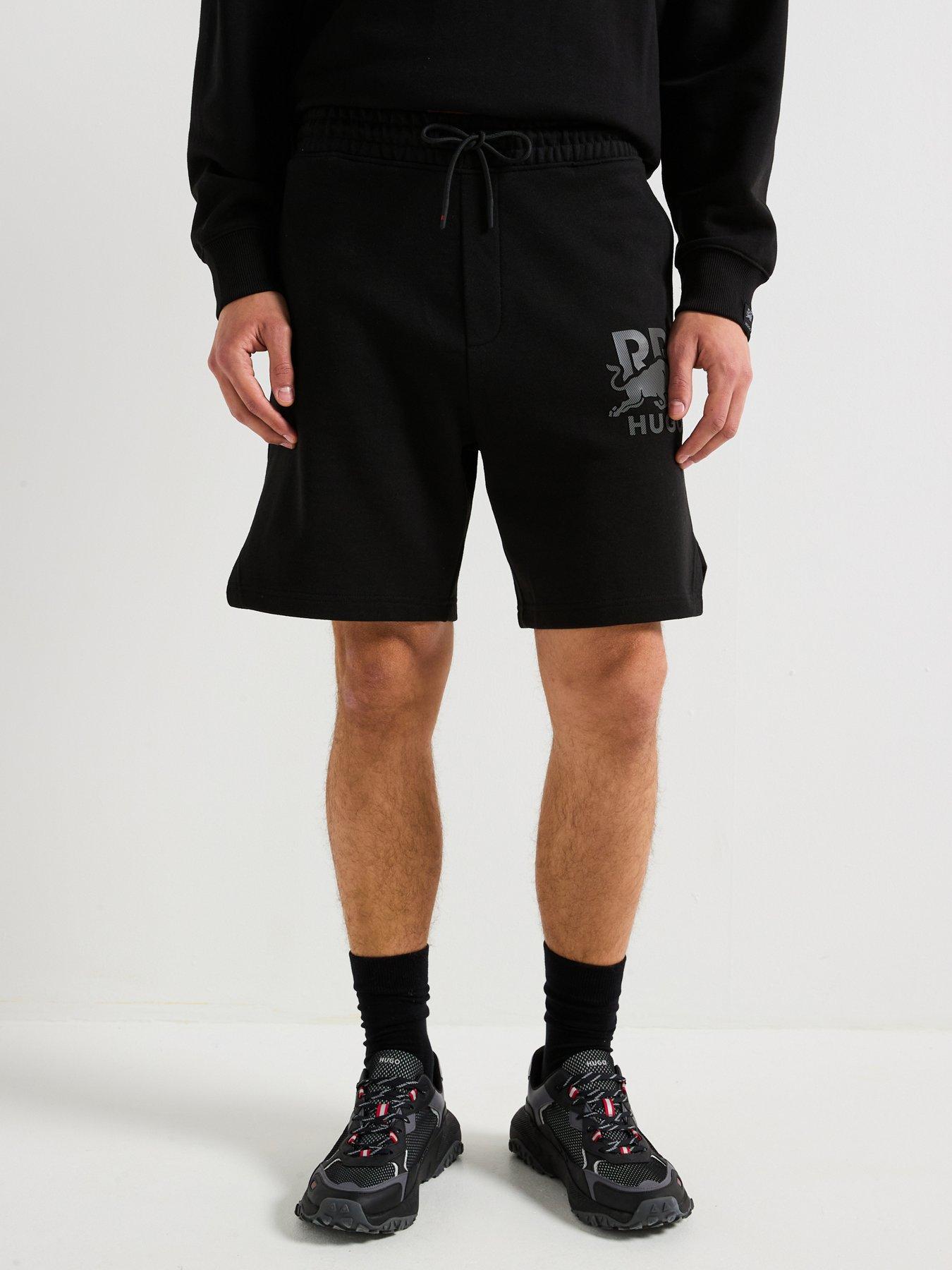undefined Racing Bull Deswick Reflective Logo Sweat Shorts - Black
