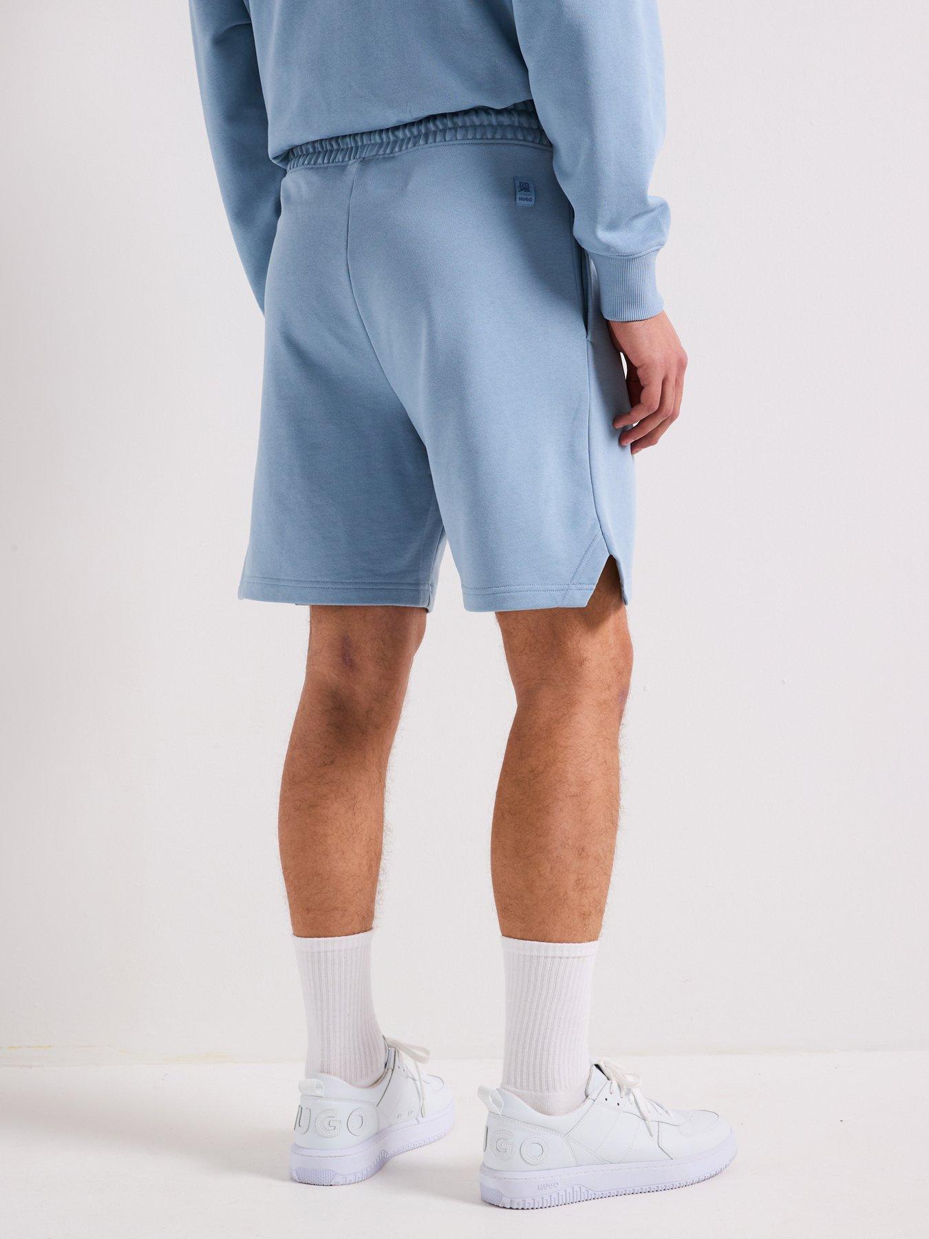 Image 2 of 5 of HUGO Racing Bull Deswick Reflective Logo Sweat Shorts - Blue