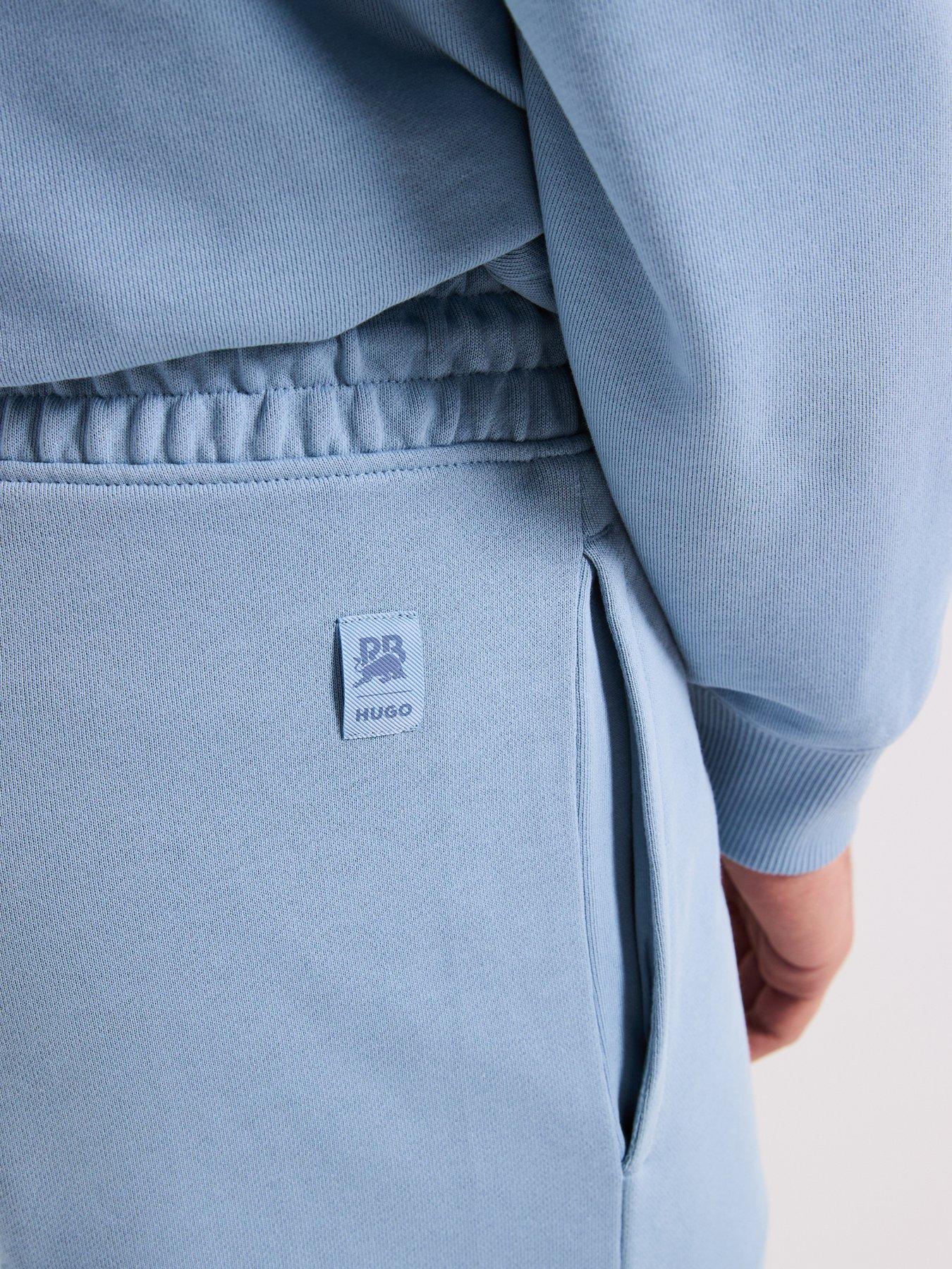 Image 5 of 5 of HUGO Racing Bull Deswick Reflective Logo Sweat Shorts - Blue