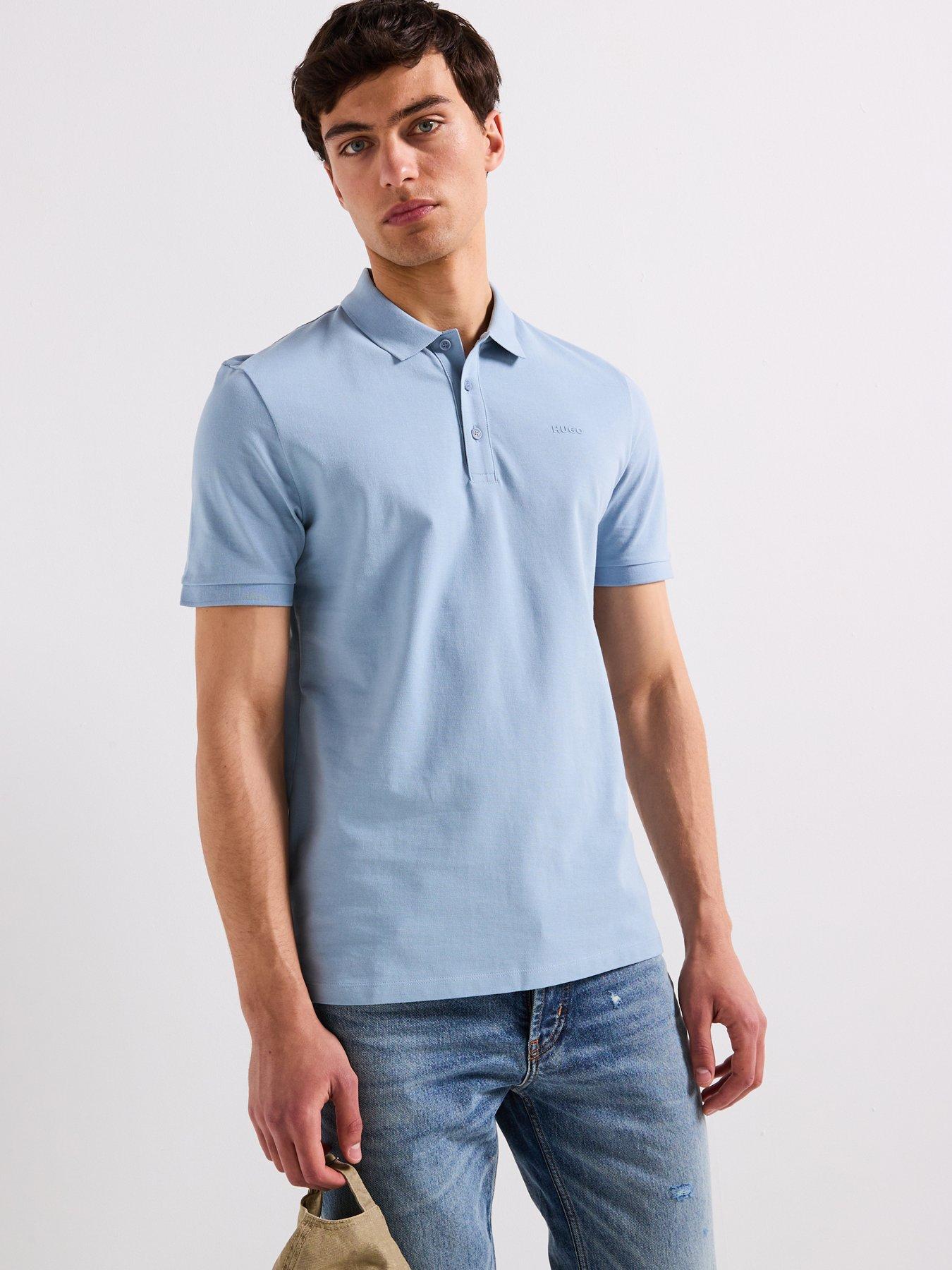 undefined Donos222 Regular Fit Left Chest Logo Polo Shirt - Blue