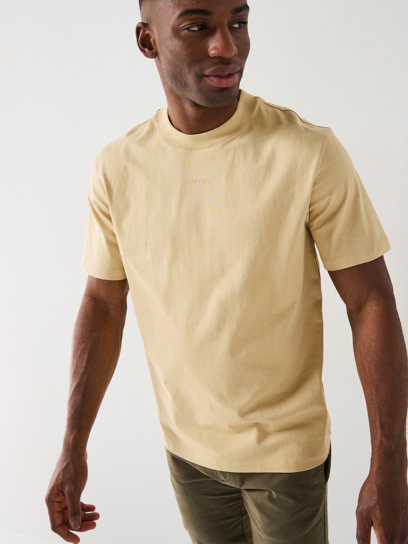 undefined Dapolino Centre Logo Relaxed Fit T-Shirt- Beige