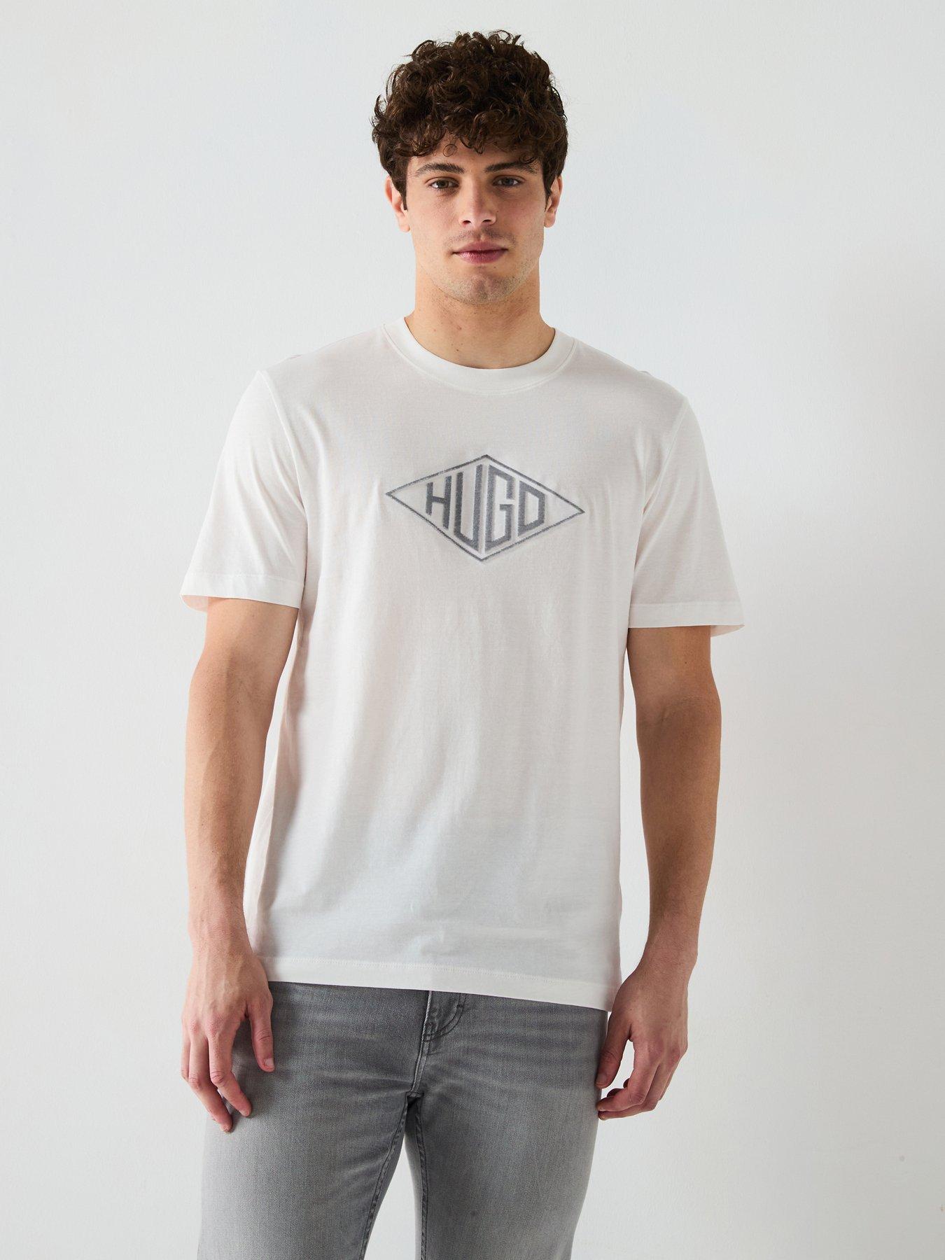 undefined Hugo Dalendi Flocked Geo Logo T-shirt-natural