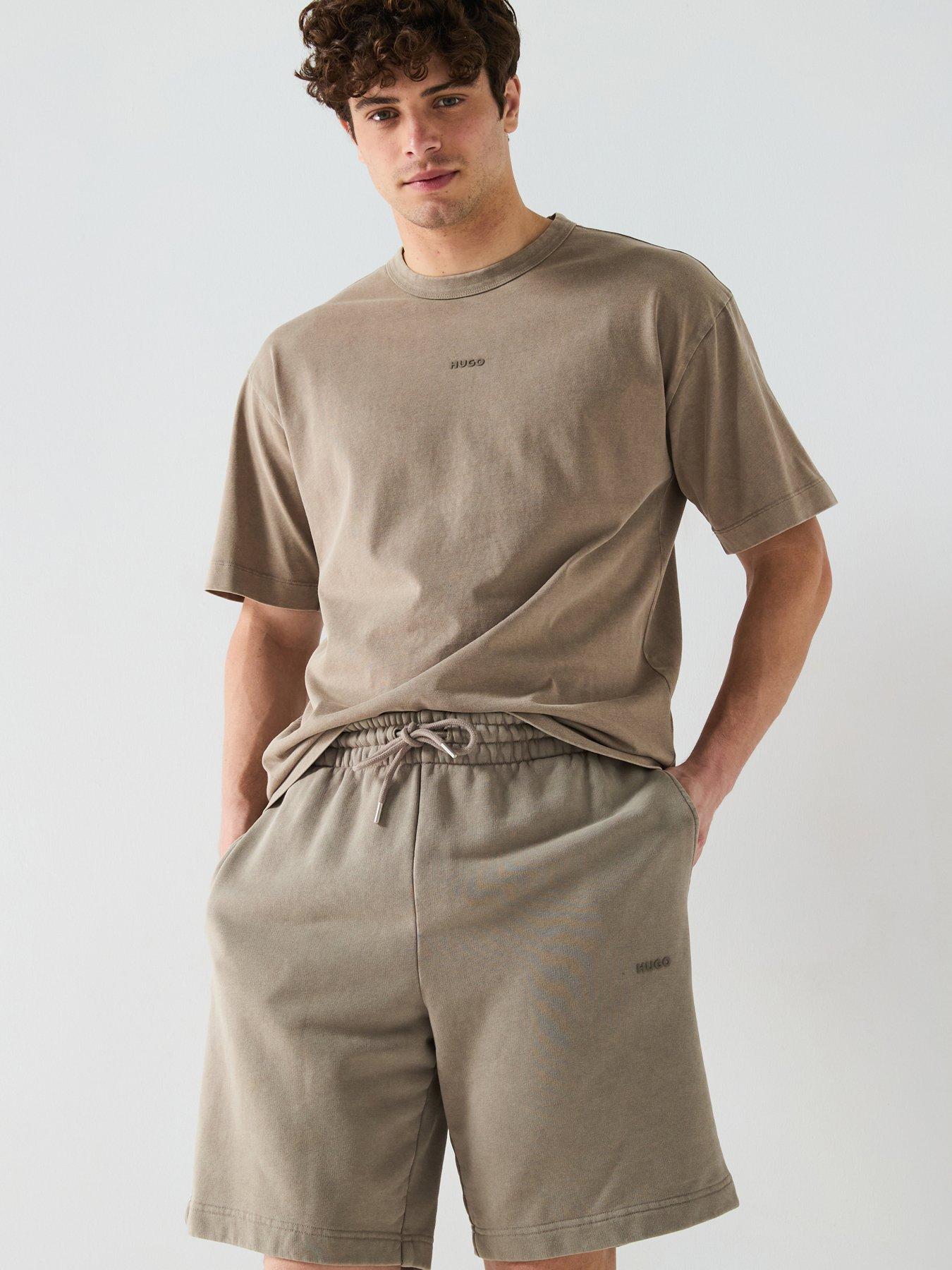 undefined Docku Relaxed Washed Centre Chest Logo T-Shirt - Brown