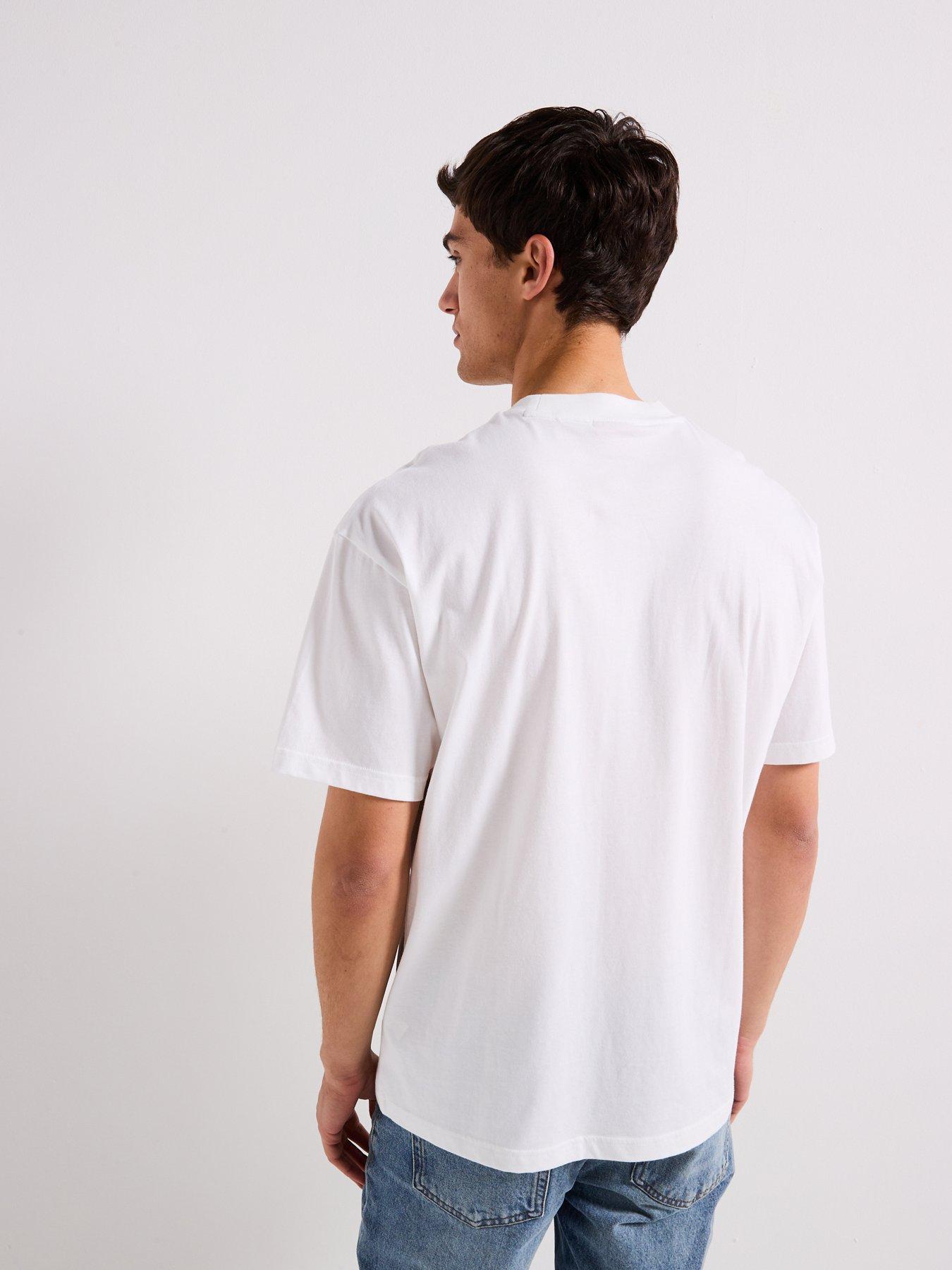 Image 2 of 5 of HUGO Duwedie Relaxed Smoking Woman Graphic T-Shirt - White
