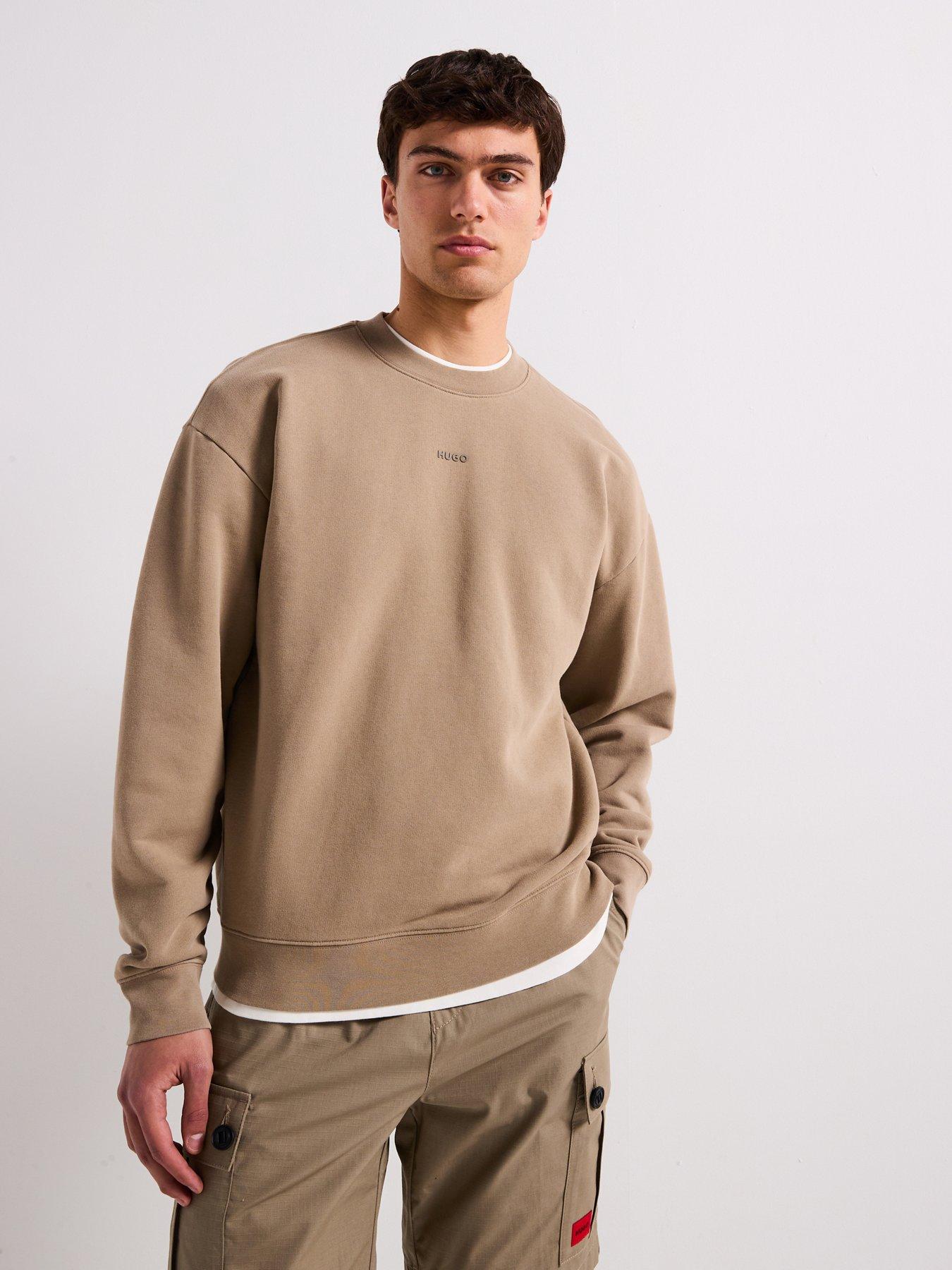 undefined Dopaly Relaxed Washed Small Logo Crew Neck Sweatshirt - Brown