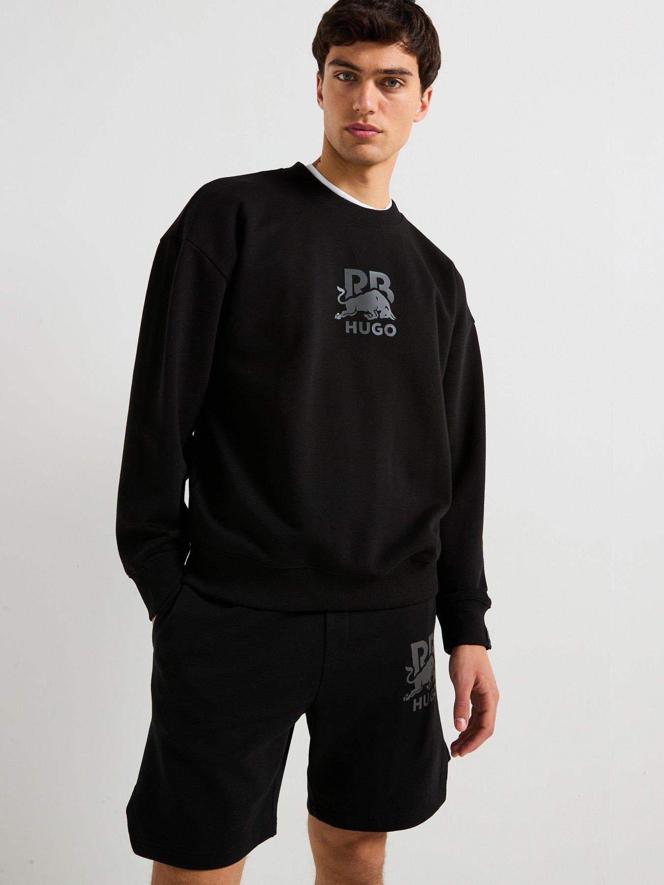 undefined x RB Dahrain Reflective Logo Crew Neck Sweatshirt - Black