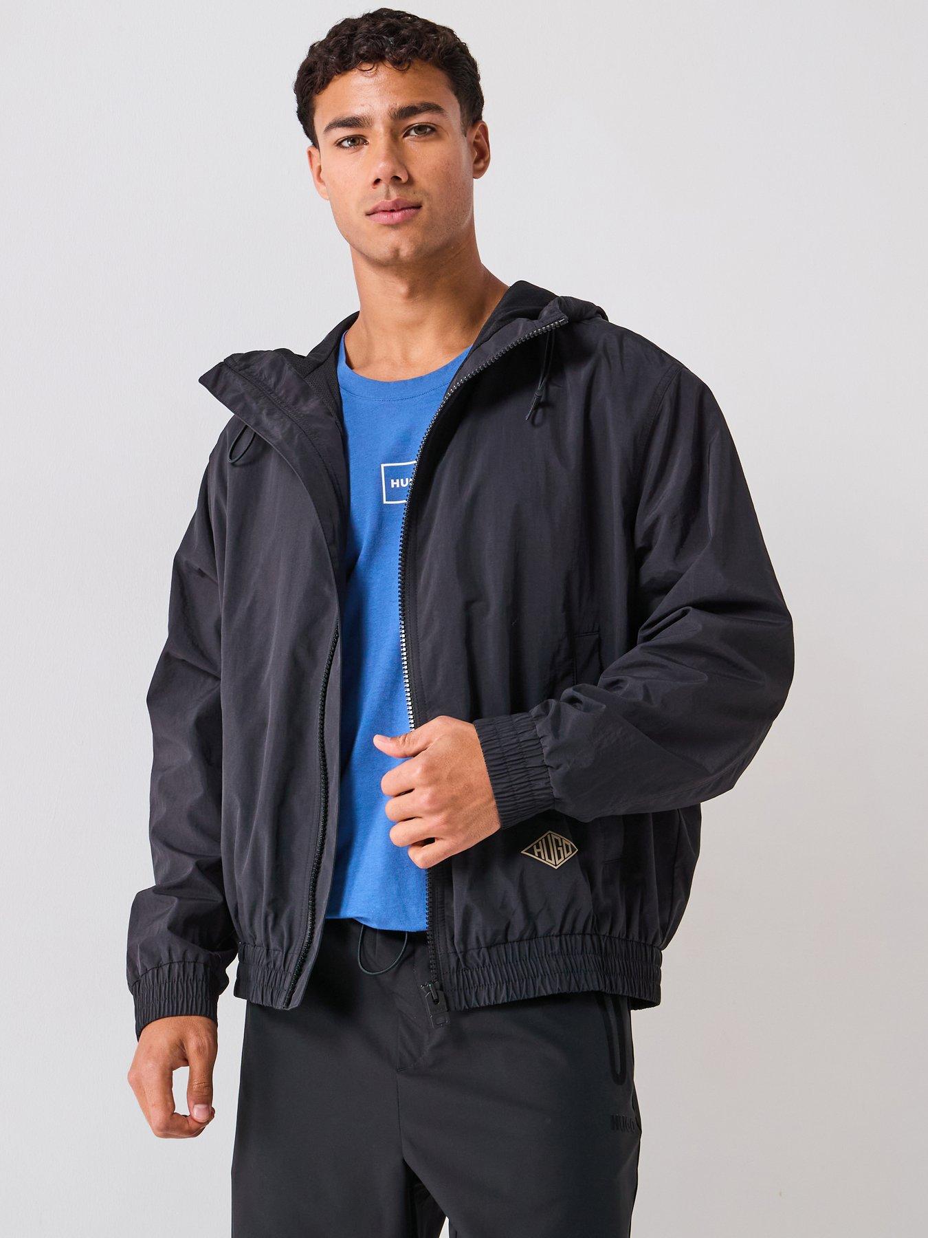 HUGO Benji2521 Geo Logo Lightweight Jacket- Black