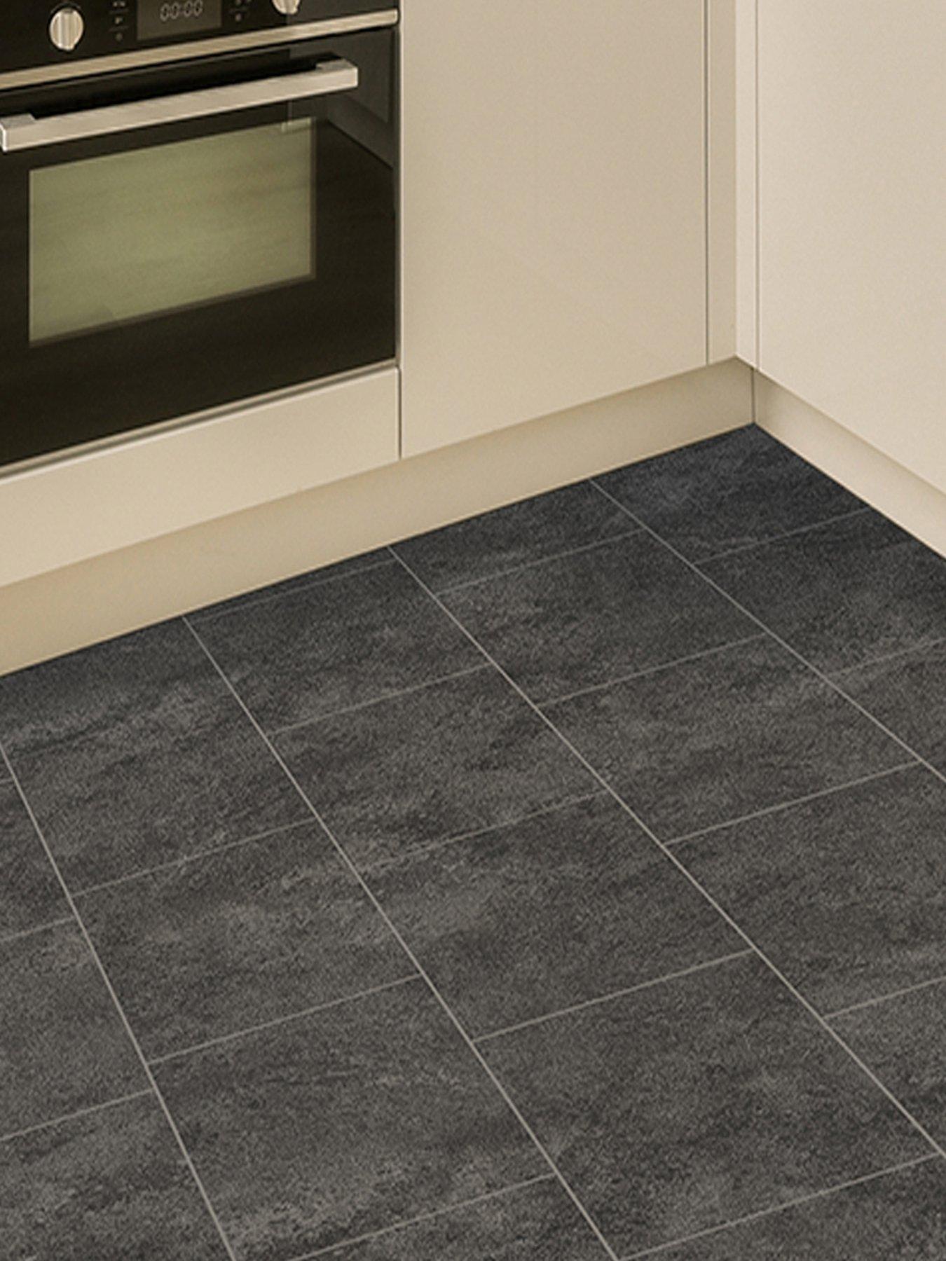 Product photograph of Homemaker Slate Look Pre-cut Vinyl 3mx2m from very.co.uk