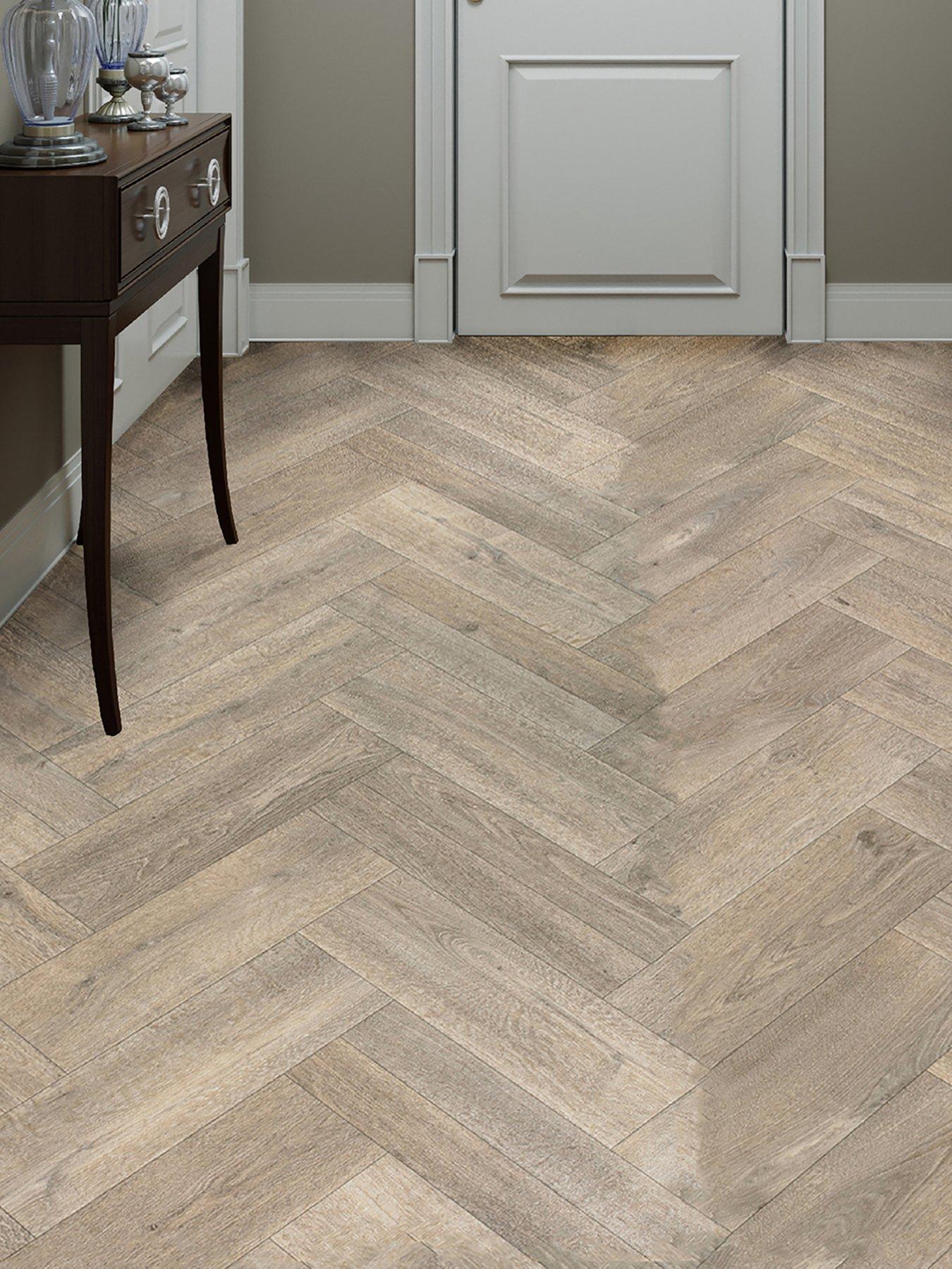 Homemaker Herringbone Look Pre-Cut Vinyl Flooring – 3 x 2 metres