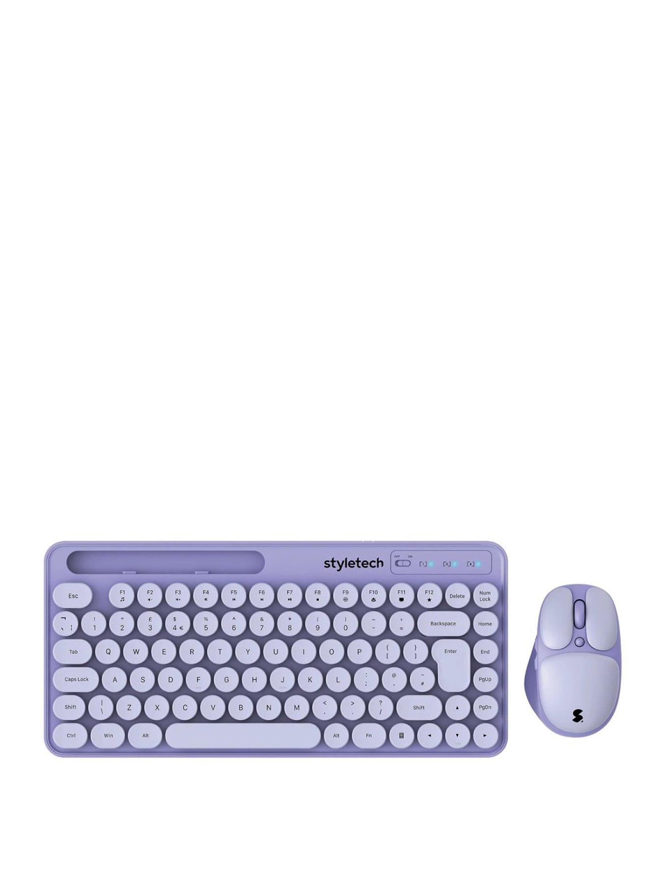 styletech-mk520-wireless-pastel-keyboard-and-mouse-bundle-lavender