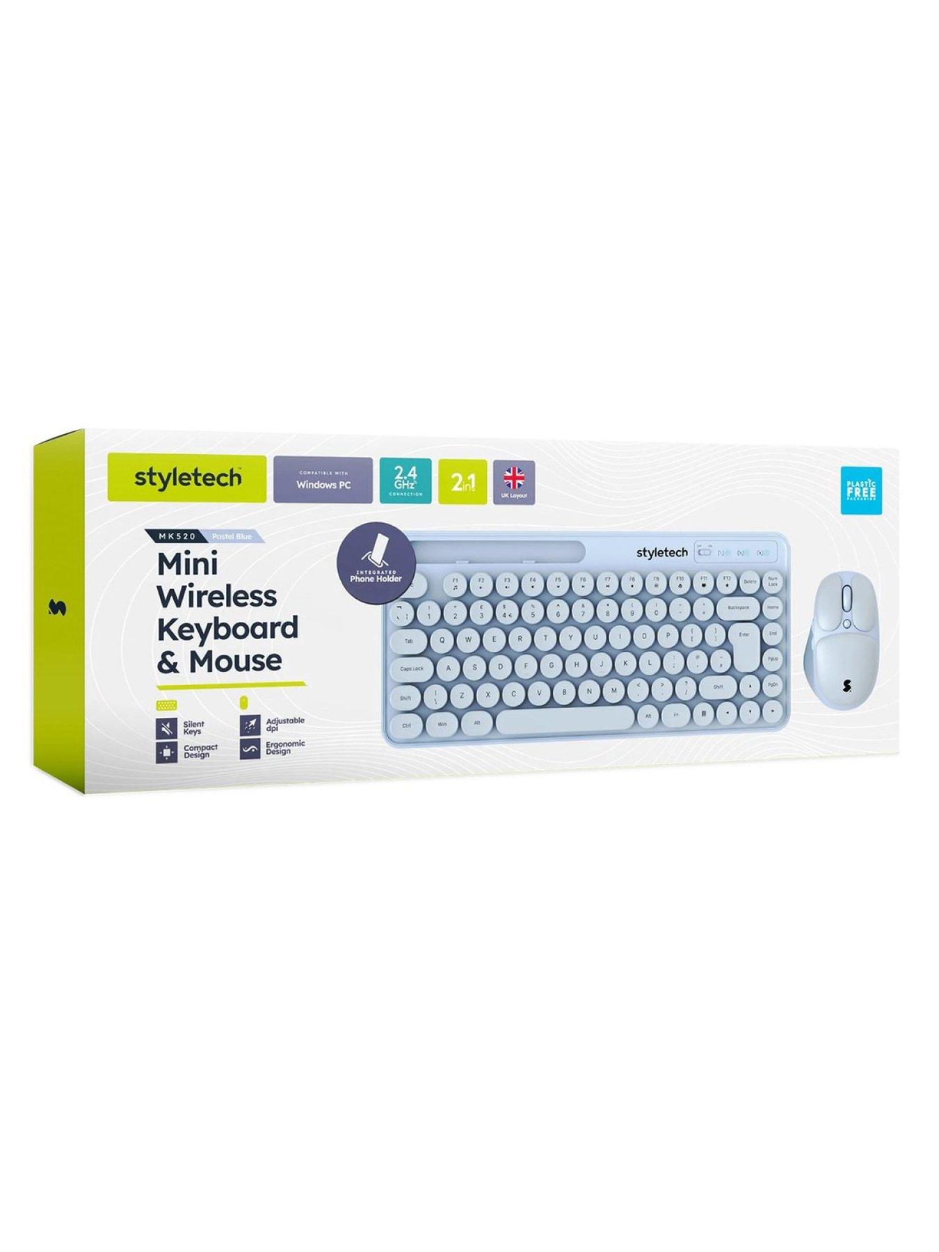 Image 2 of 7 of Styletech MK520 Wireless Pastel Keyboard and Mouse Bundle - Sky