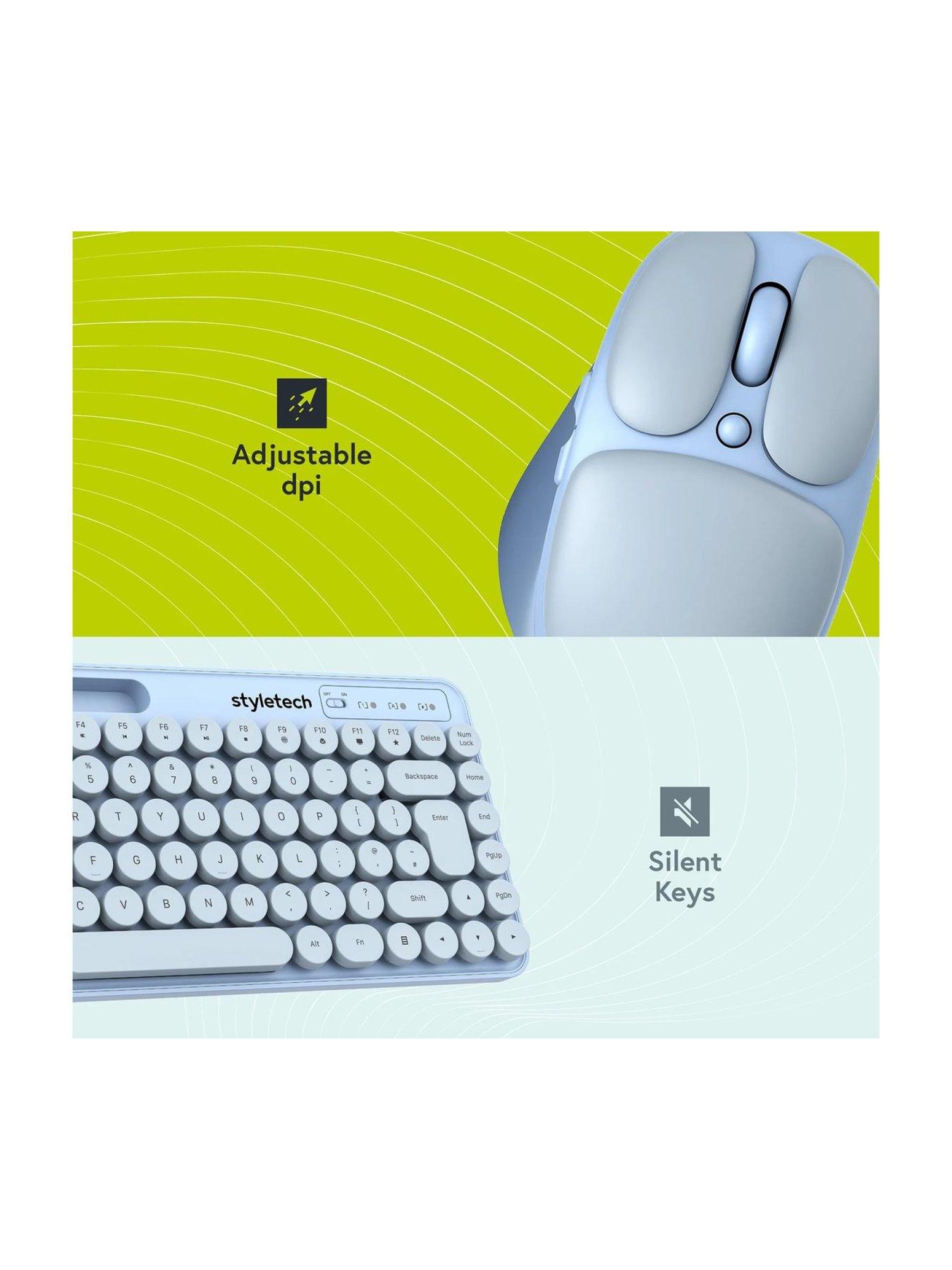 Image 7 of 7 of Styletech MK520 Wireless Pastel Keyboard and Mouse Bundle - Sky