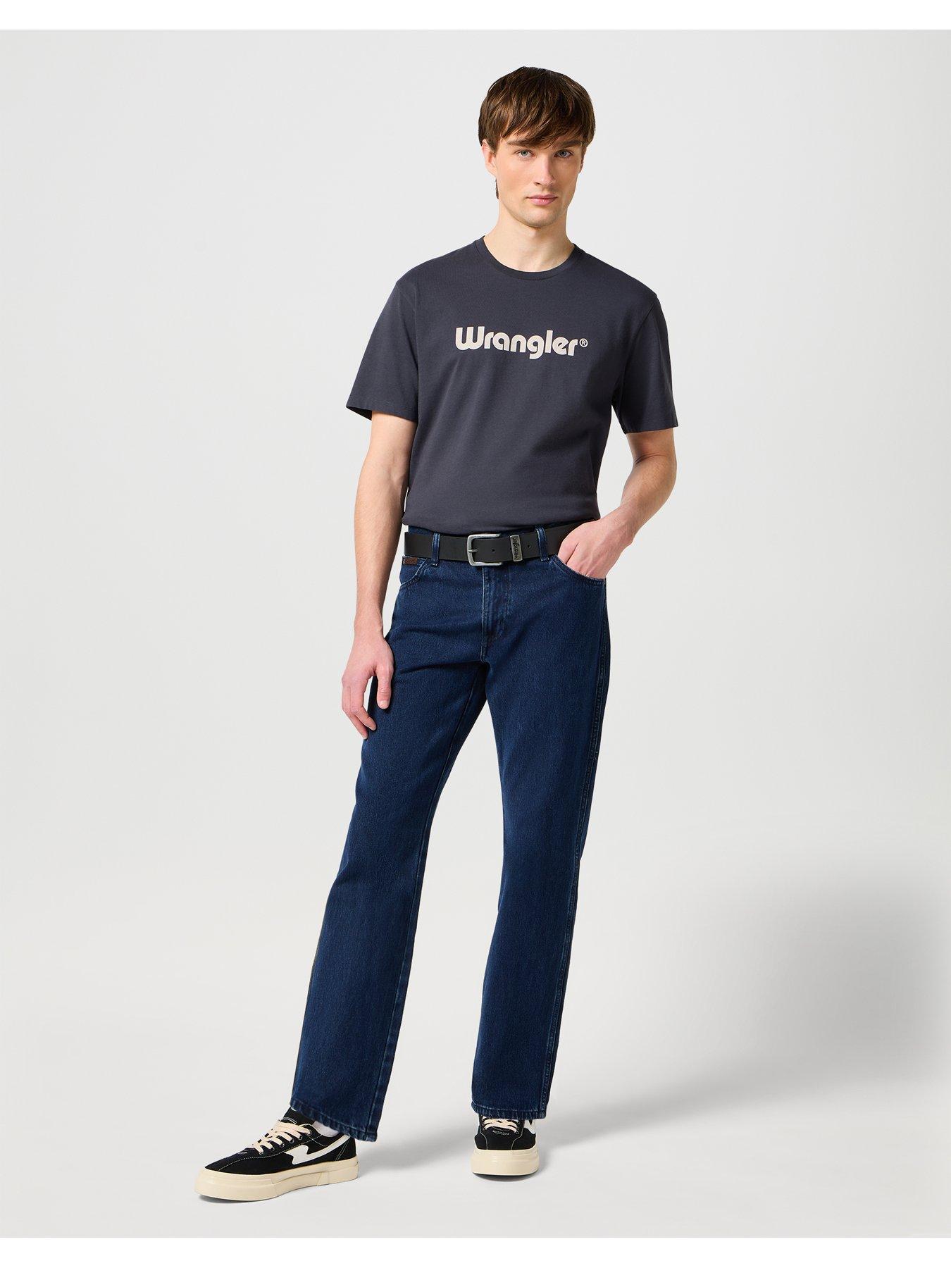 Image 4 of 5 of Wrangler Metal Loop Leather Belt -black