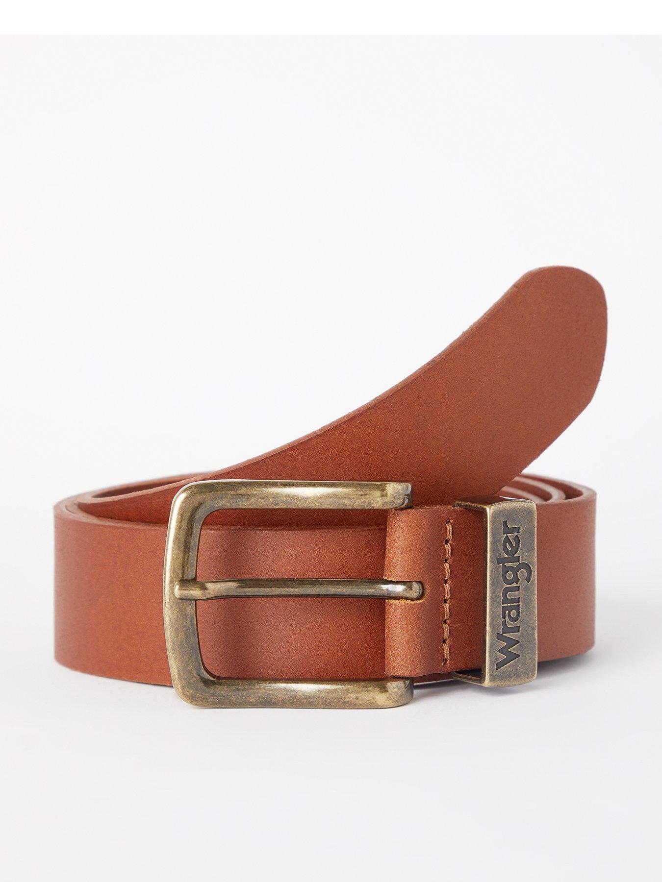 Wrangler Metal Loop Leather Belt - Brown