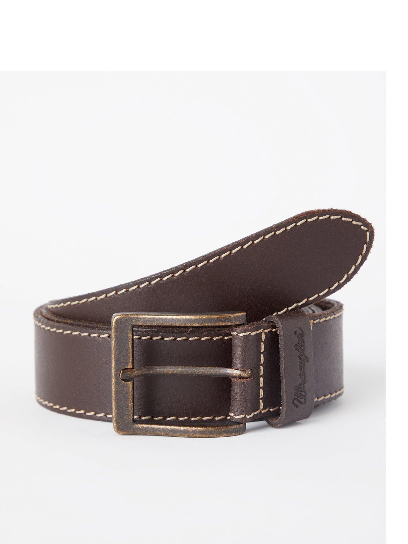undefined Metal Loop Leather Belt -brown