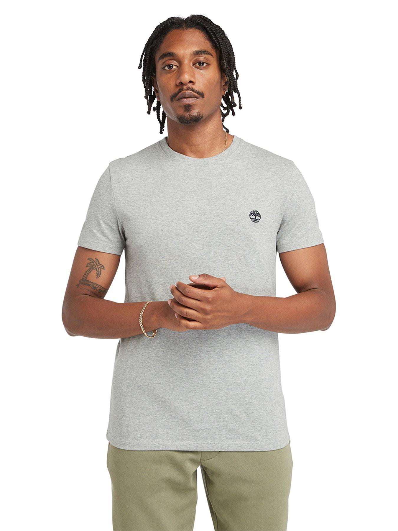 undefined Short Sleeve Dunstan River Logo T-Shirt - Grey