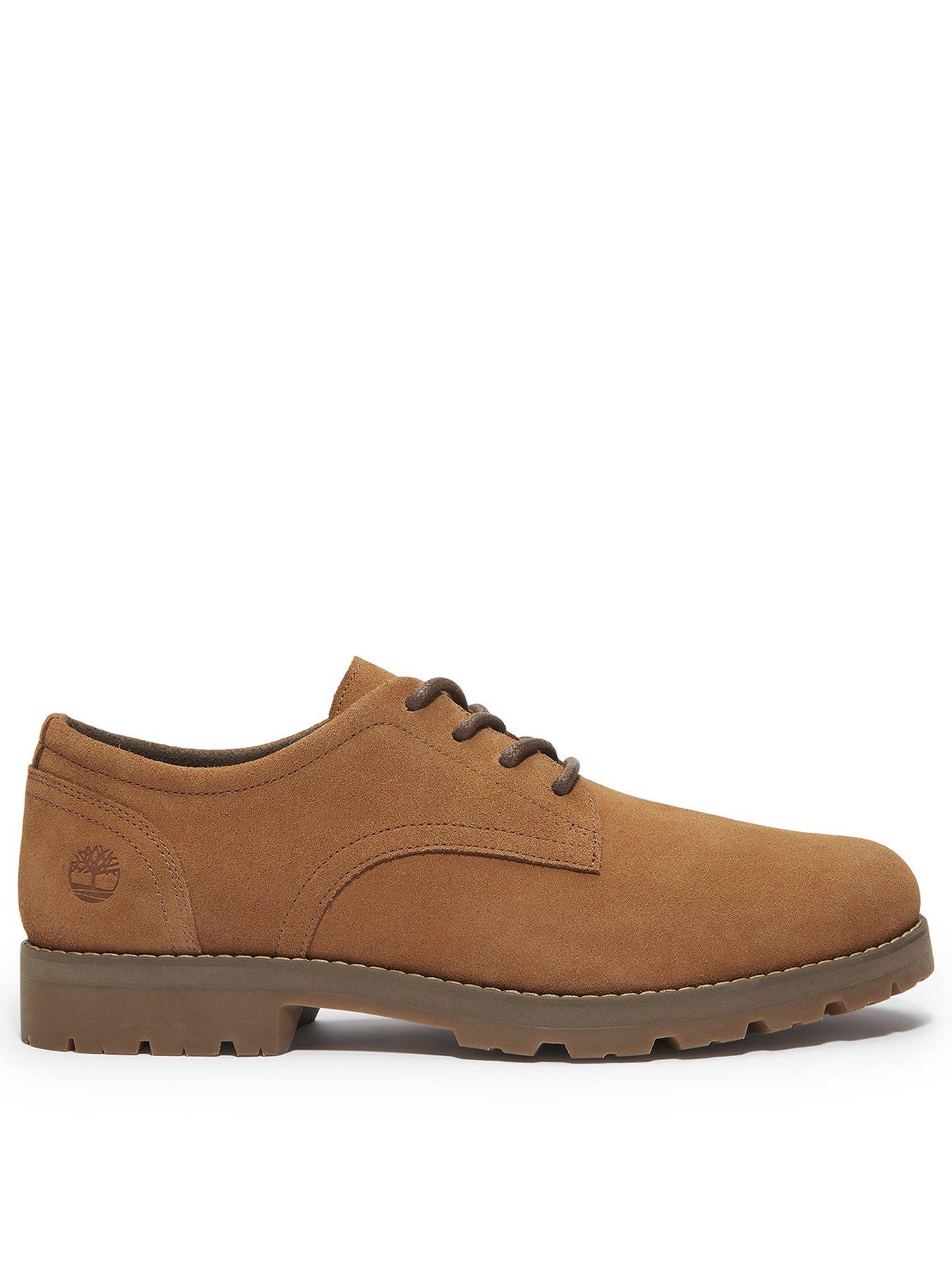 undefined Britton Square Suede Lace Up Shoes - Brown