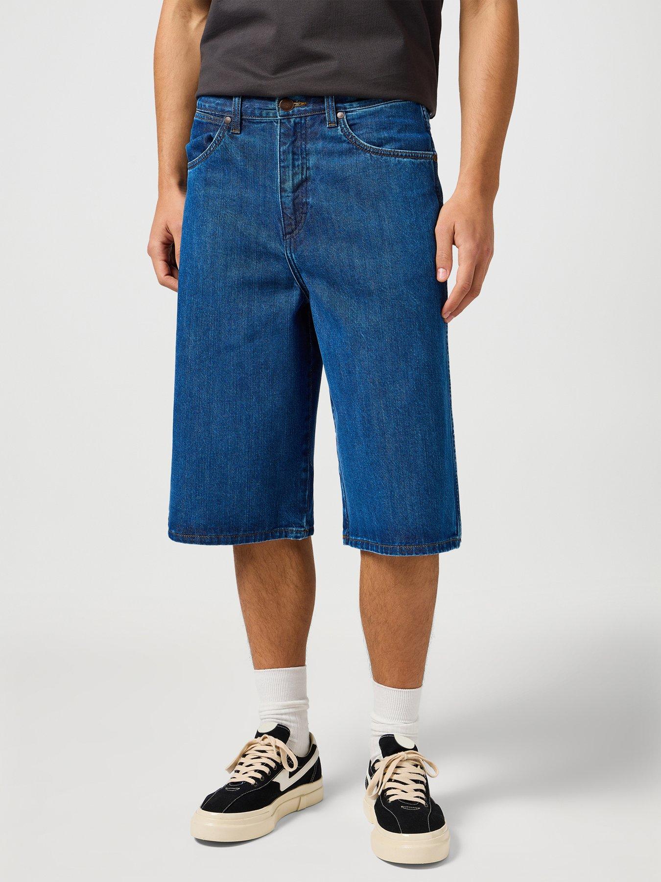 undefined Jort Midi Length Denim Shorts - Dark Blue