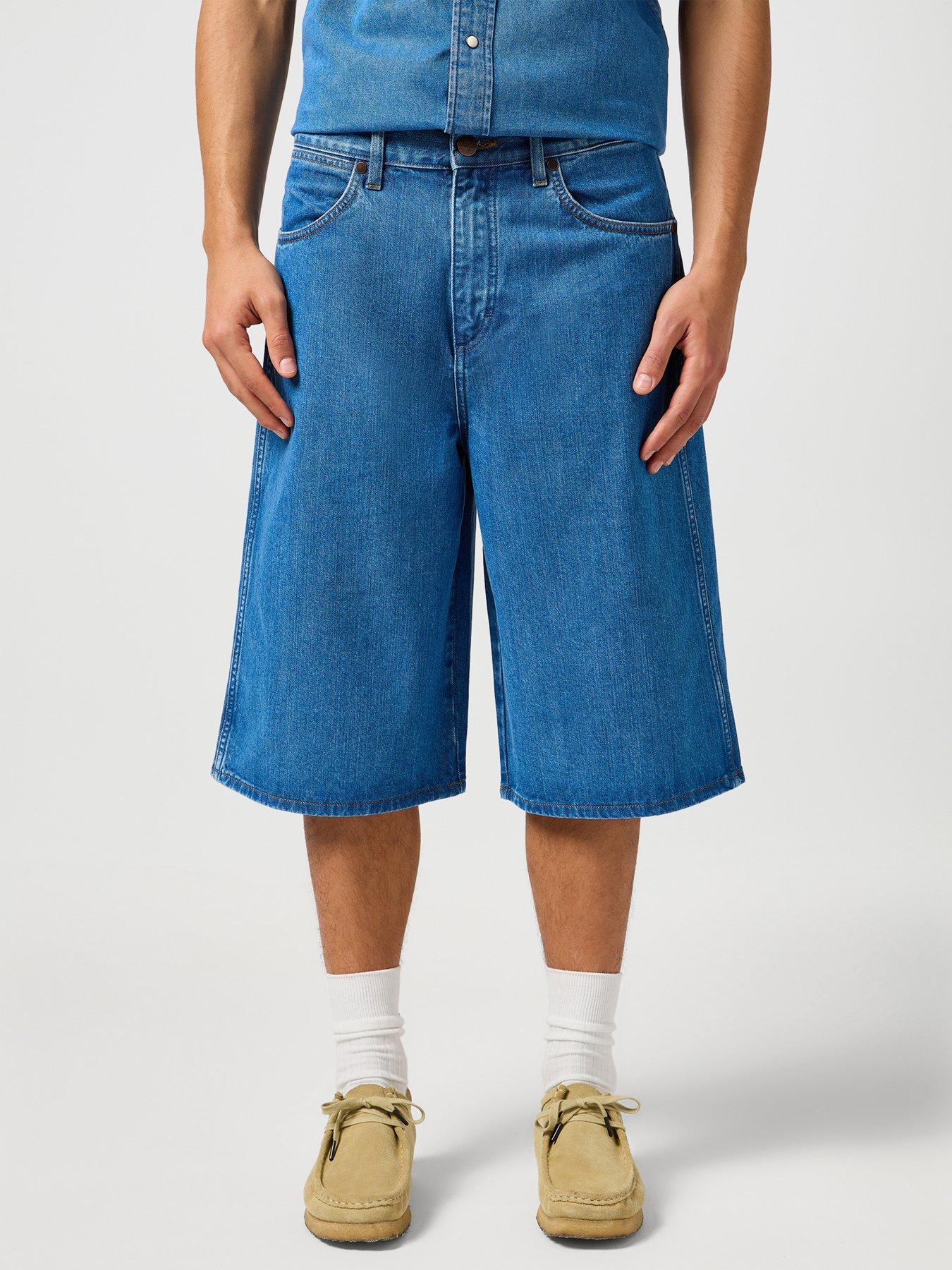 undefined Jort Midi Length Denim Shorts - Blue