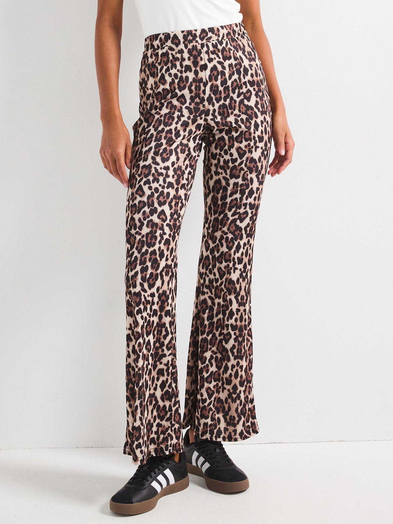 Only Leopard Print Flare Legging Multi Very