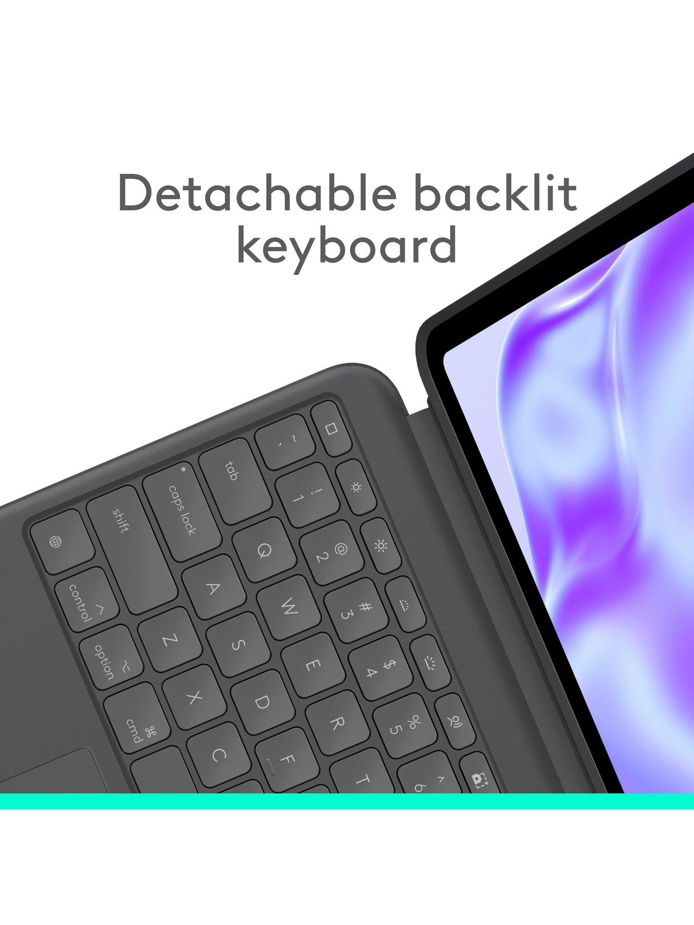 Image 3 of 8 of Logitech Combo Touch Ipad Pro 13-Inch (M4)(2024) Keyboard Case - Detachable Backlit Keyboard With Kickstand, Multi-Use Mode Graphite
