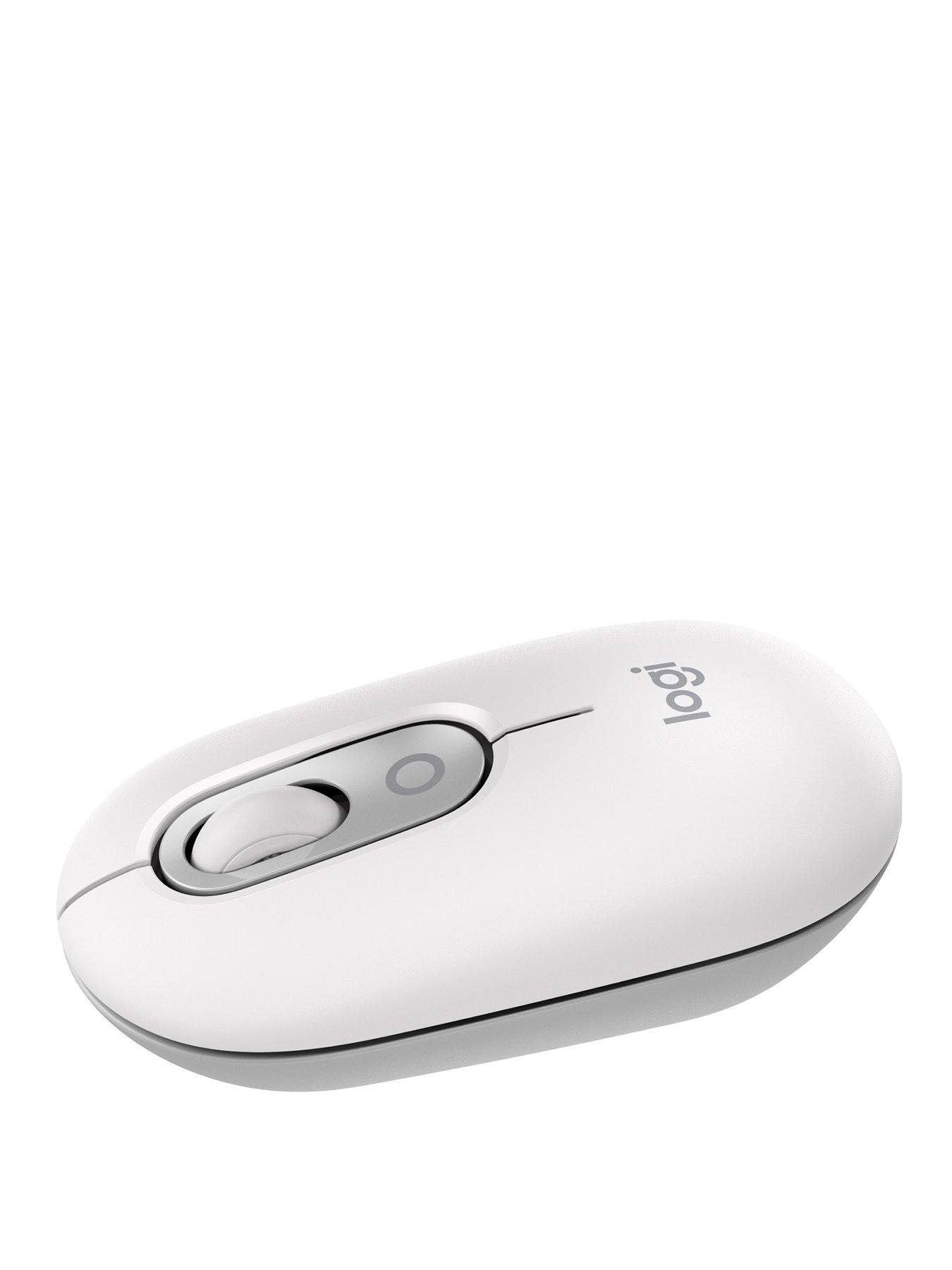 Image 1 of 8 of Logitech Pop Portable Wireless Bluetooth Mouse With Programmable Buttons And Quiet Clicks - Off-White