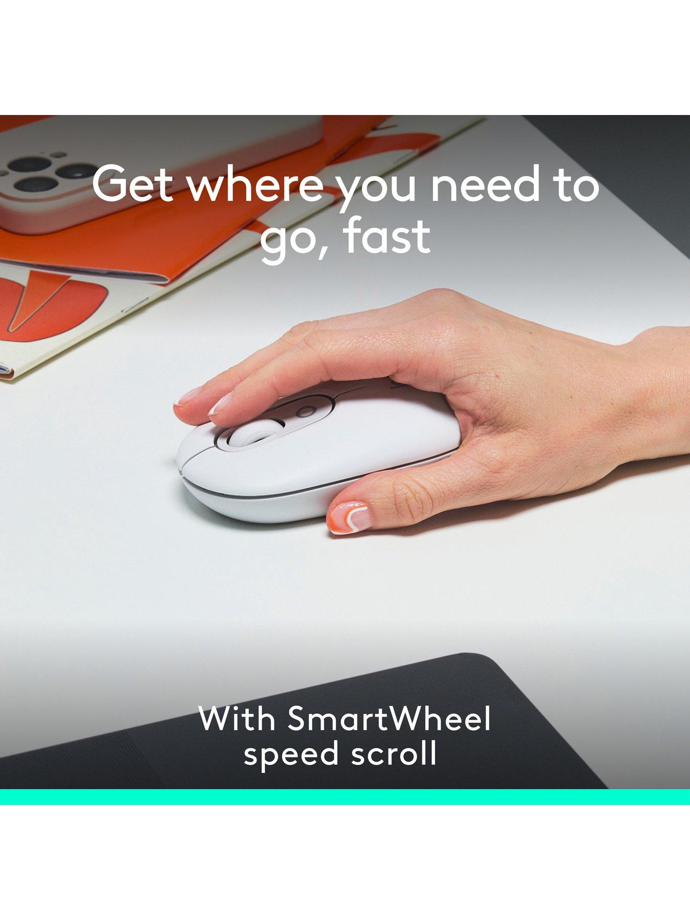 Image 3 of 8 of Logitech Pop Portable Wireless Bluetooth Mouse With Programmable Buttons And Quiet Clicks - Off-White