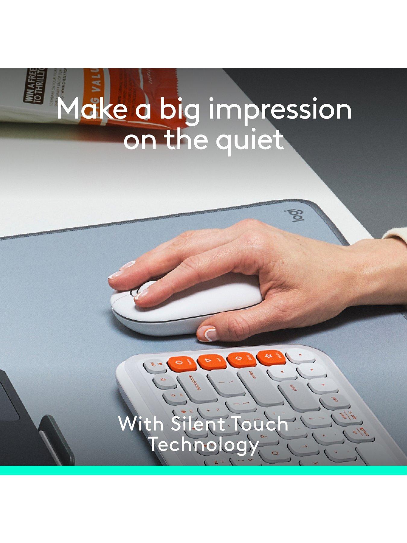 Image 5 of 8 of Logitech Pop Portable Wireless Bluetooth Mouse With Programmable Buttons And Quiet Clicks - Off-White
