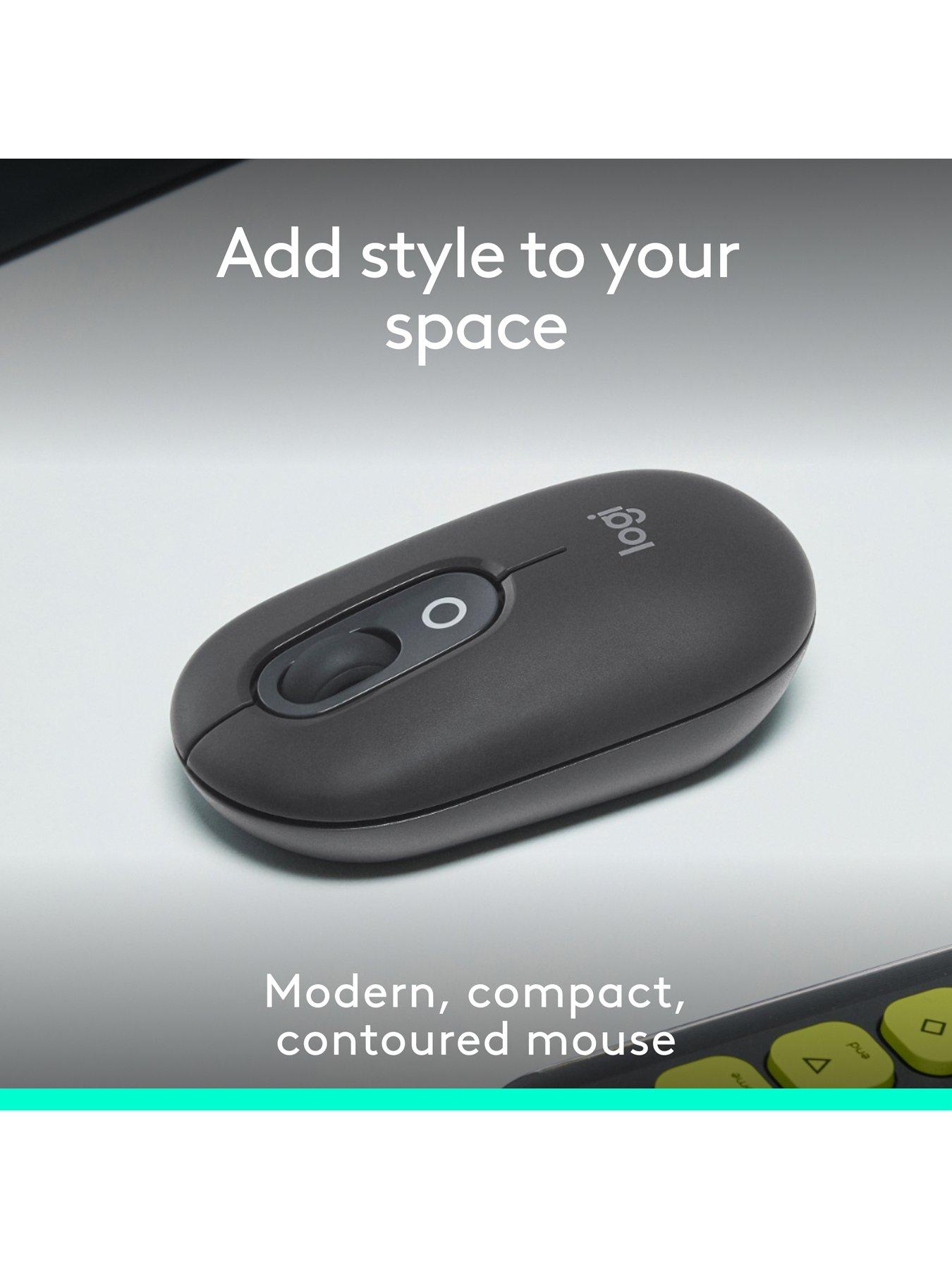 Image 2 of 7 of Logitech Pop Portable Wireless Bluetooth Mouse With Programmable Buttons And Quiet Clicks - Graphite