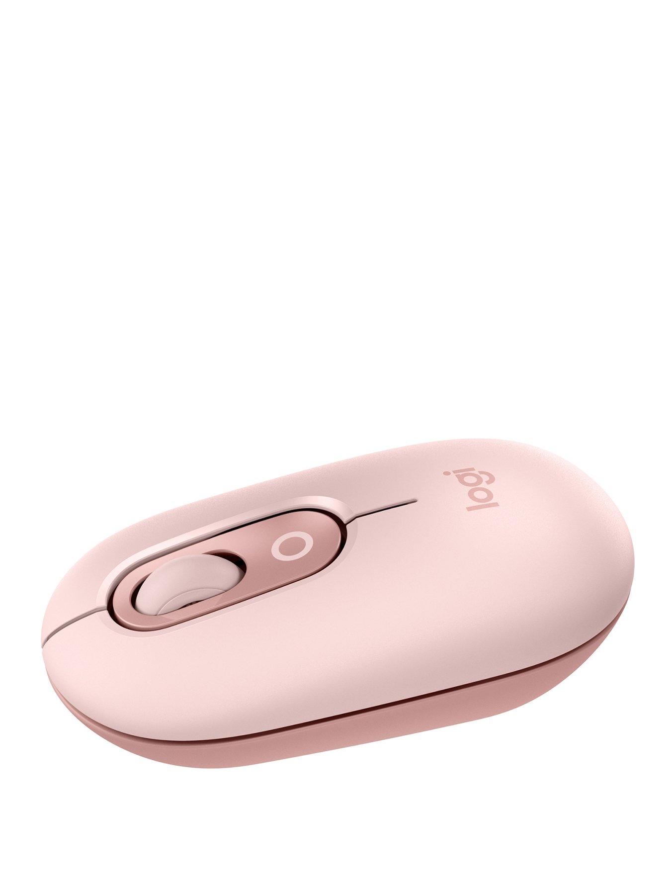 Image 1 of 7 of Logitech Pop Portable Wireless Bluetooth Mouse With Programmable Buttons And Quiet Clicks - Rose
