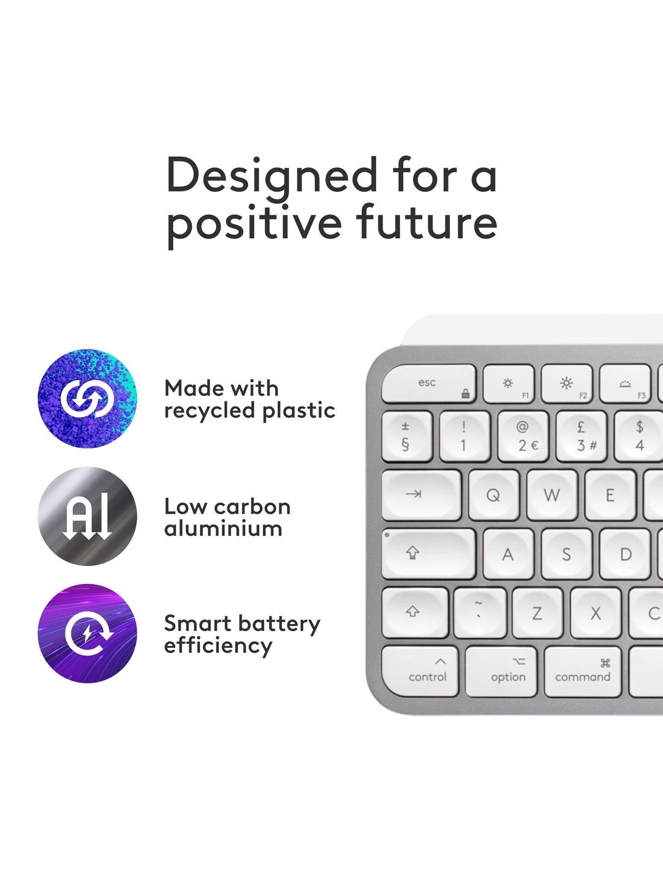 Image 5 of 8 of Logitech Mx Keys S For Mac &nbsp;Advanced Wireless Illuminated Keyboard Pale Grey