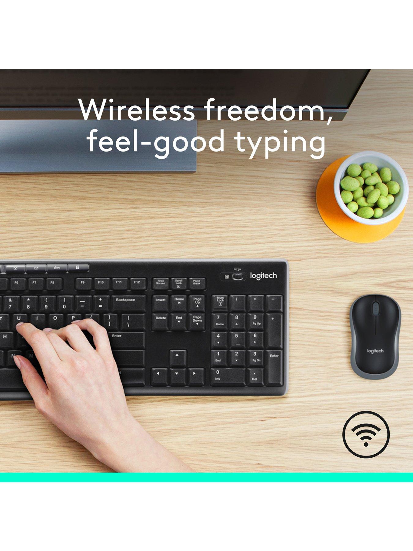 Image 2 of 7 of Logitech Mk270 Wireless Keyboard And Mouse Combo For Windows, 2.4 Ghz Wireless, Compact Mouse, 8 Multimedia And Shortcut Keys
