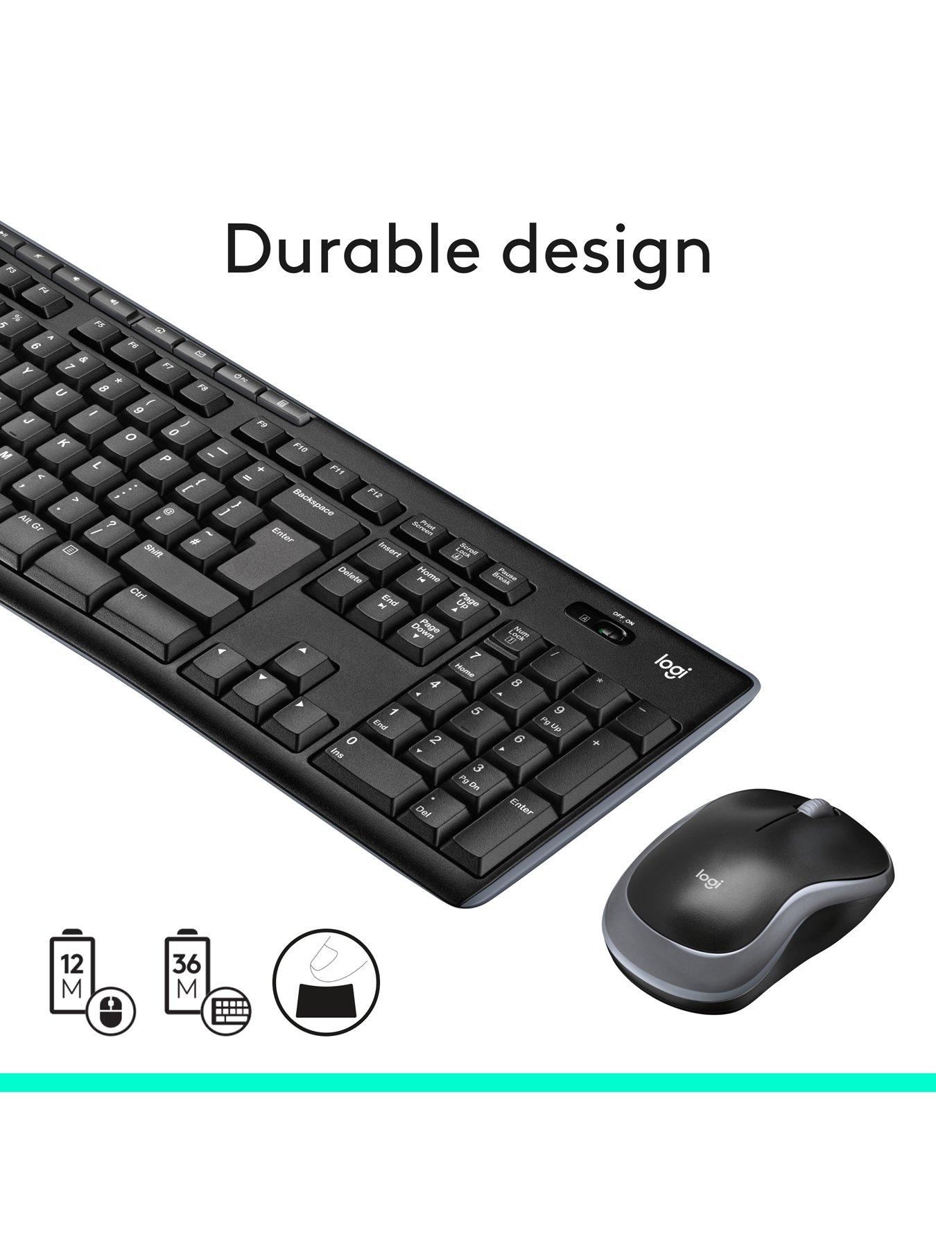 Image 5 of 7 of Logitech Mk270 Wireless Keyboard And Mouse Combo For Windows, 2.4 Ghz Wireless, Compact Mouse, 8 Multimedia And Shortcut Keys