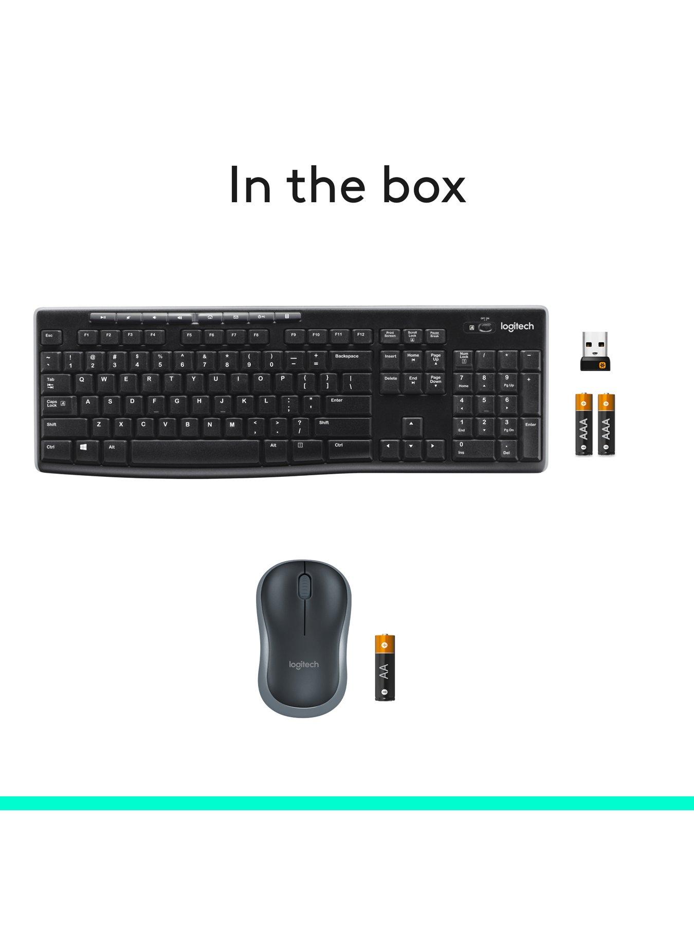 Image 7 of 7 of Logitech Mk270 Wireless Keyboard And Mouse Combo For Windows, 2.4 Ghz Wireless, Compact Mouse, 8 Multimedia And Shortcut Keys