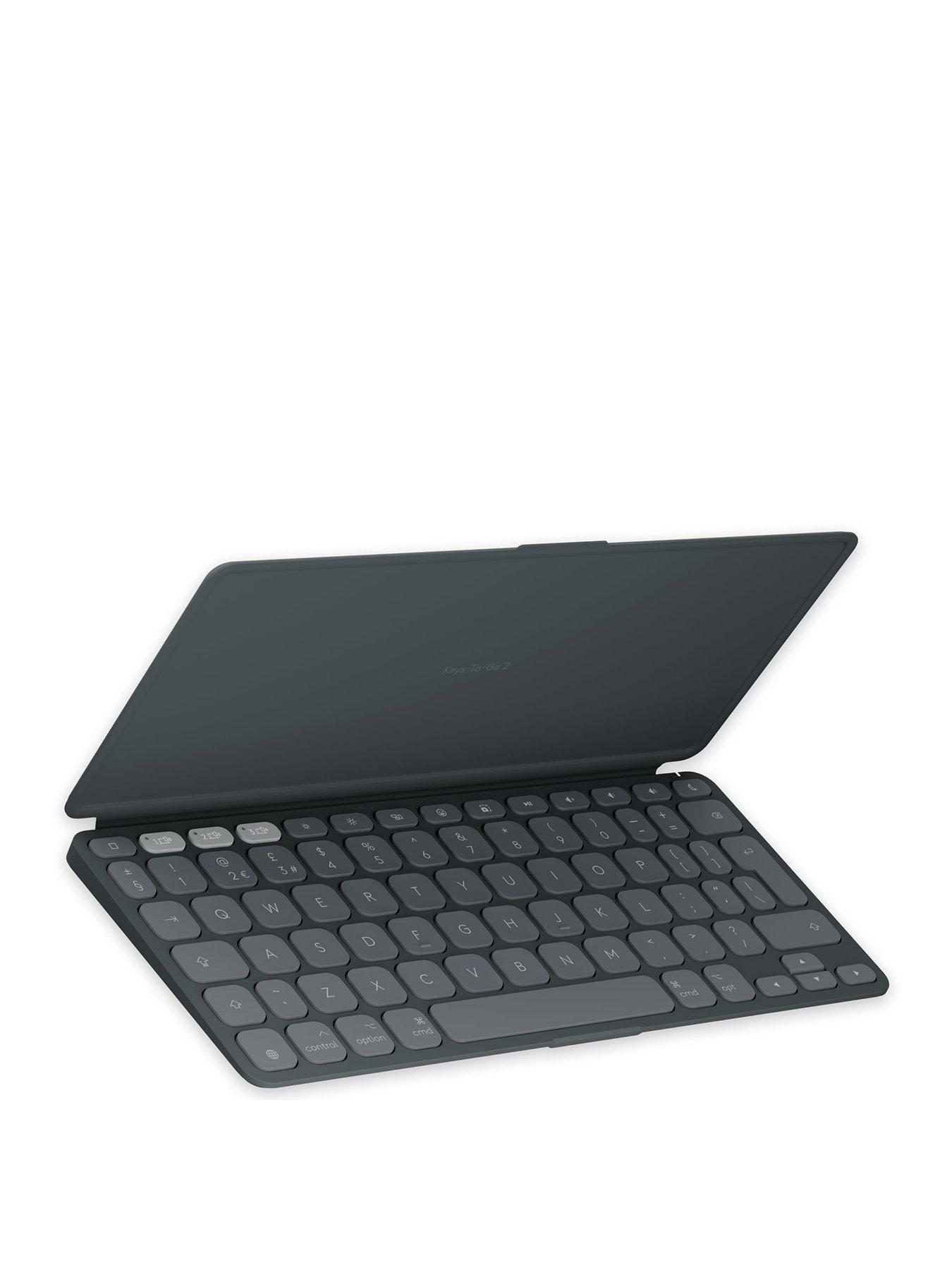 Image 1 of 8 of Logitech Keys-To-Go 2 Portable Wireless Ipad Keyboard With Built-In Cover, Slim And Compact Wireless Keyboard For Ipad Graphite
