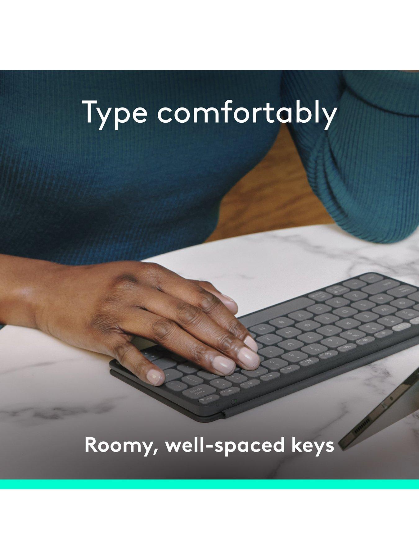 Image 4 of 8 of Logitech Keys-To-Go 2 Portable Wireless Ipad Keyboard With Built-In Cover, Slim And Compact Wireless Keyboard For Ipad Graphite