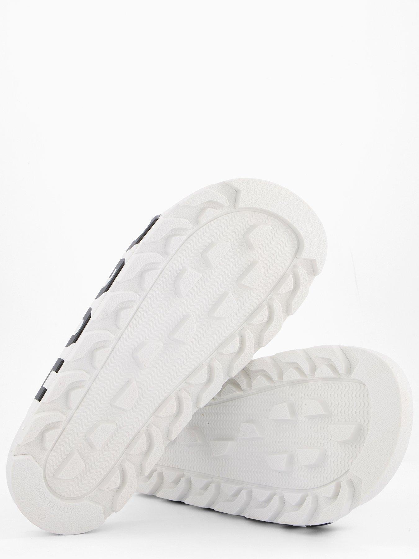 Image 4 of 6 of HUGO Men's Evander Two Strap Logo Sandals - White