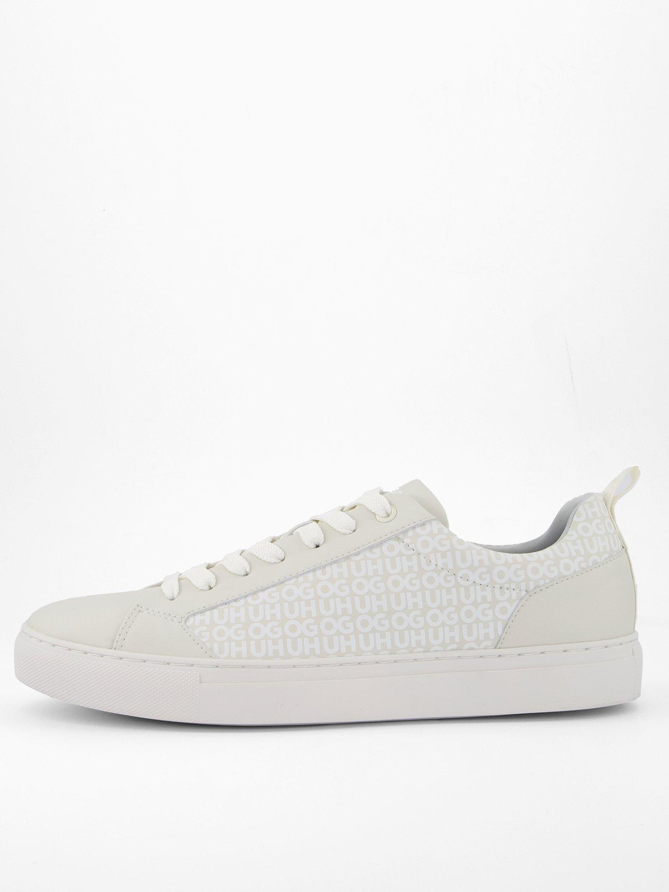 undefined Men's Morrie Tenn Monogram Leather Trainers- White
