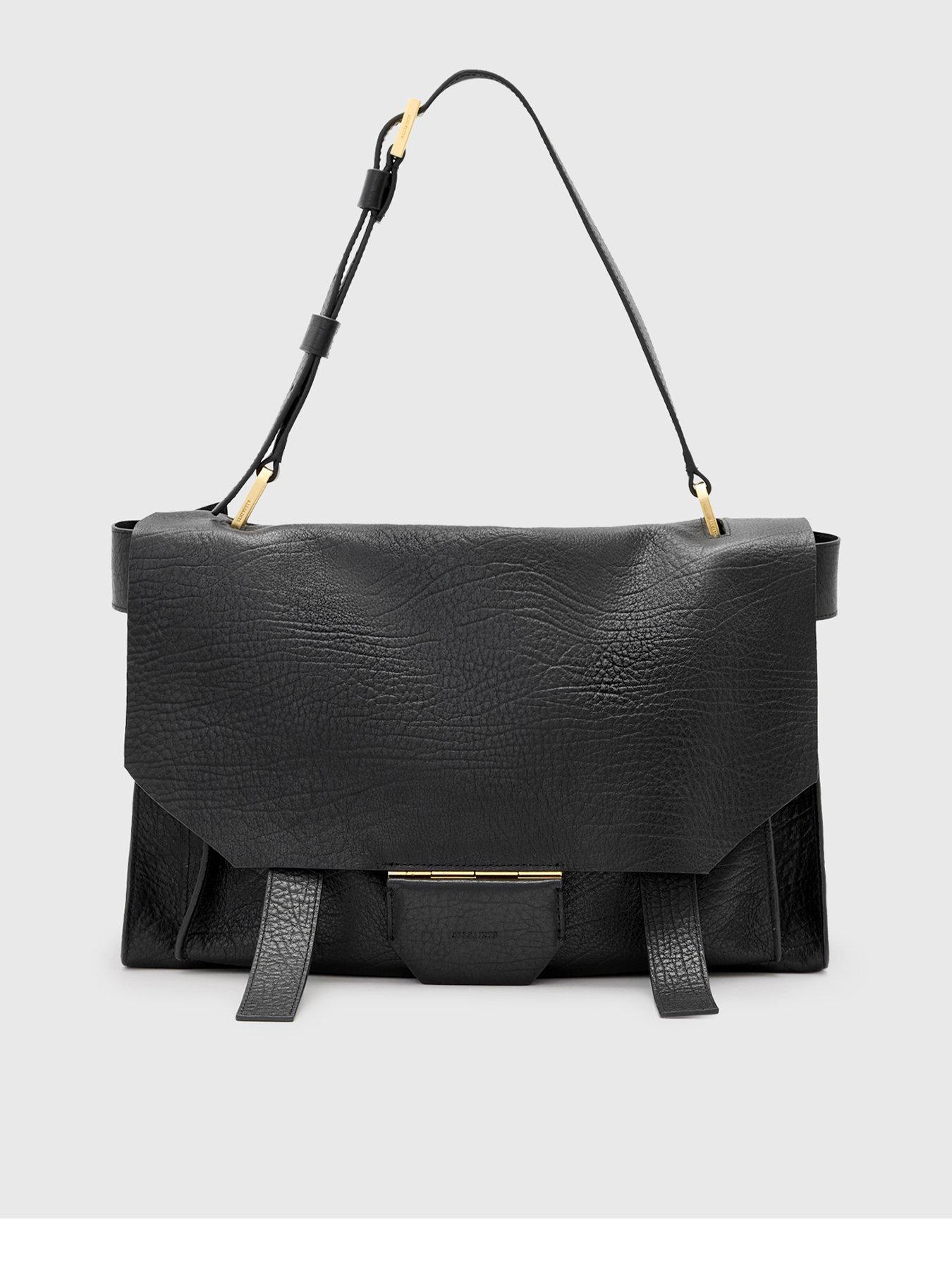 Image 1 of 5 of AllSaints Ursa Grain Leather Satchel Bag