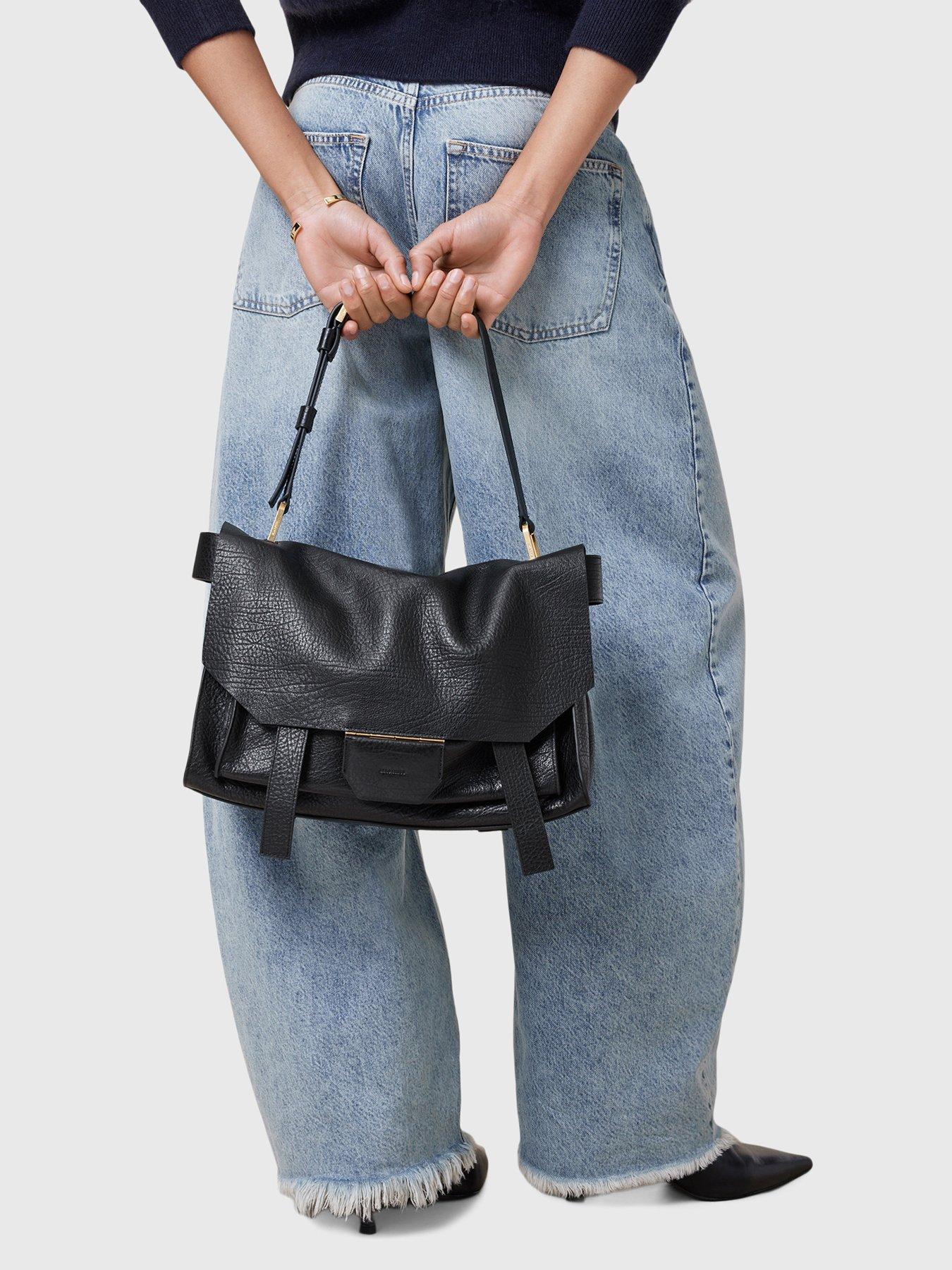 Image 2 of 5 of AllSaints Ursa Grain Leather Satchel Bag