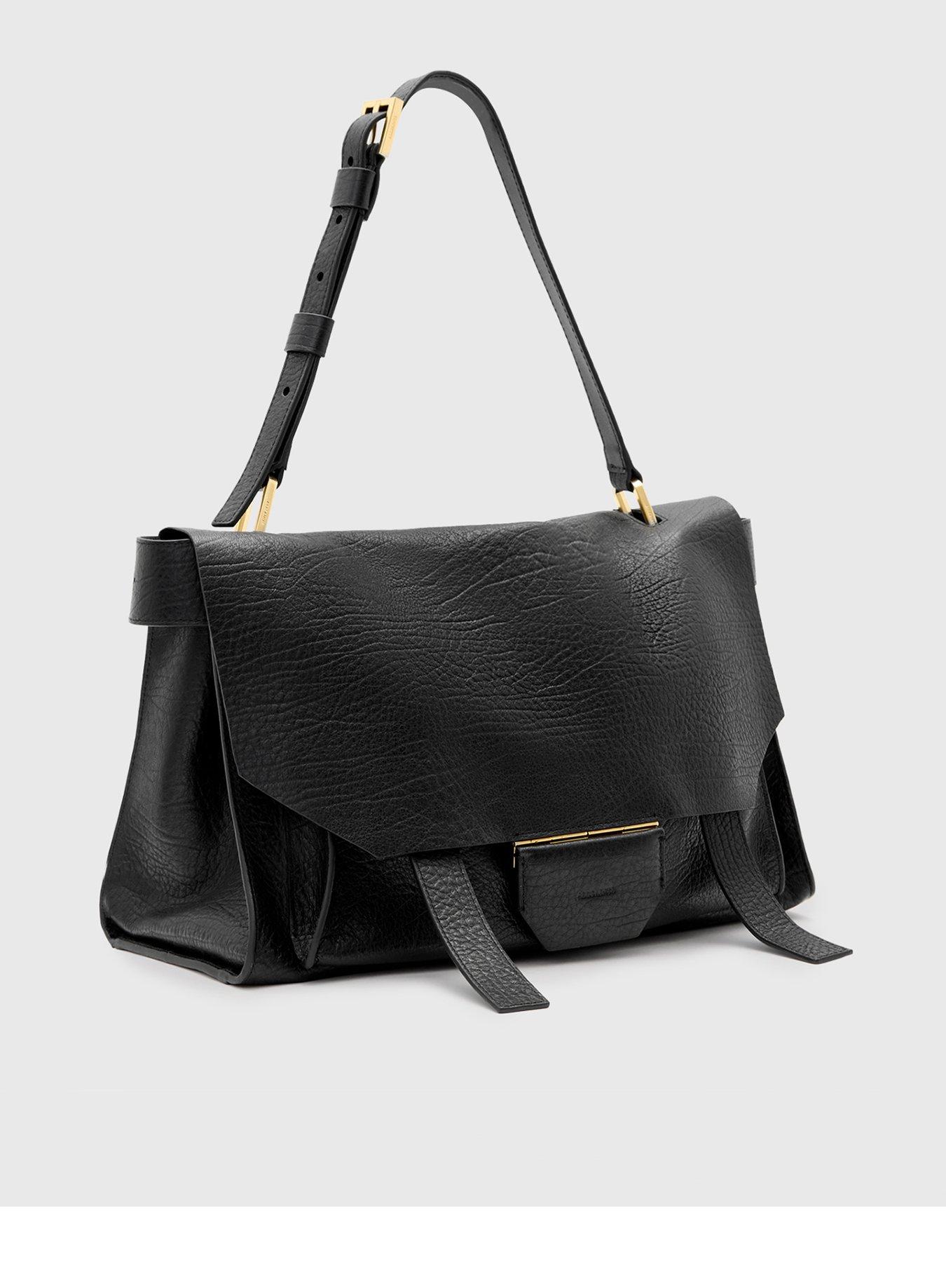 Image 3 of 5 of AllSaints Ursa Grain Leather Satchel Bag