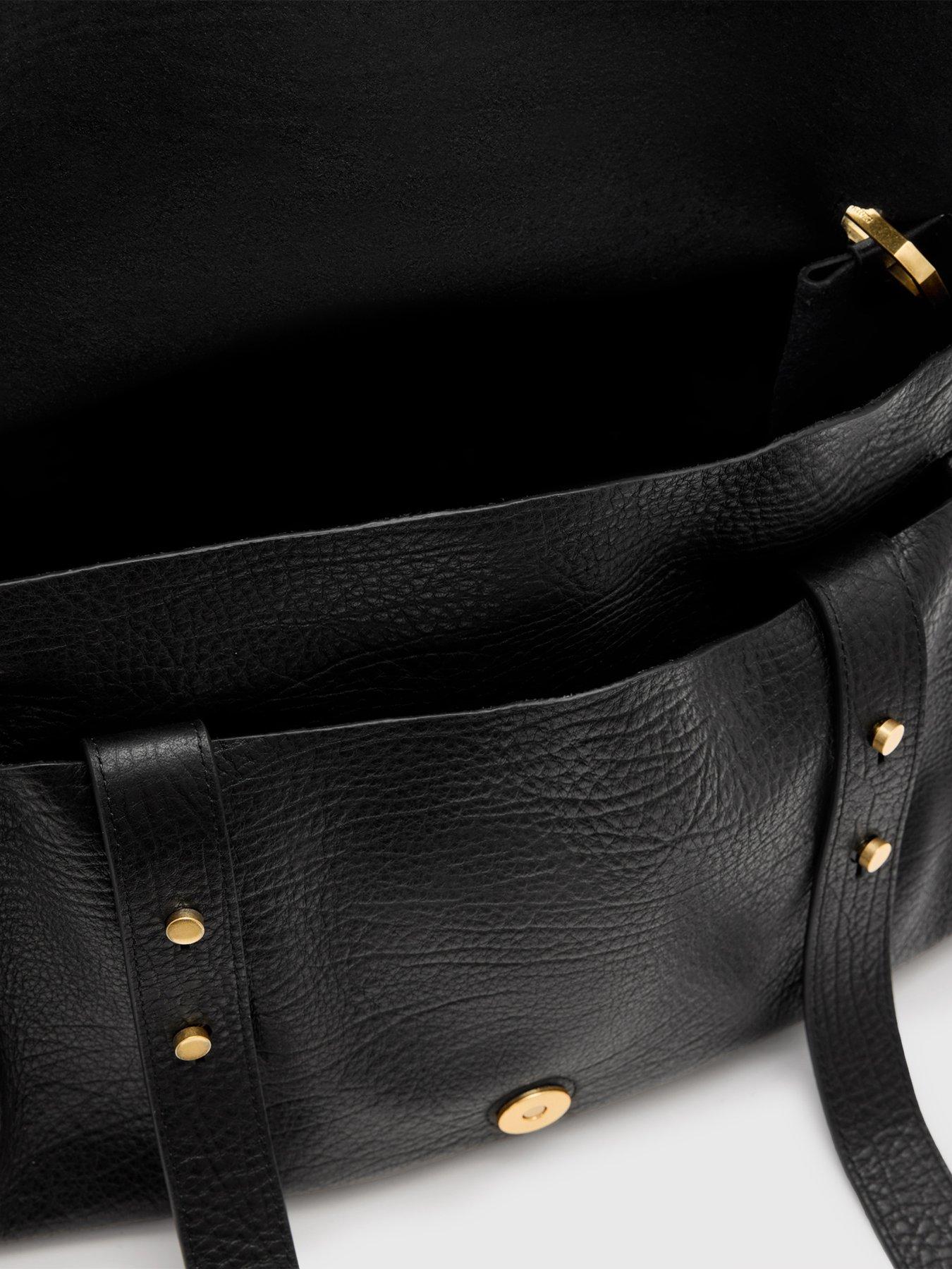 Image 5 of 5 of AllSaints Ursa Grain Leather Satchel Bag
