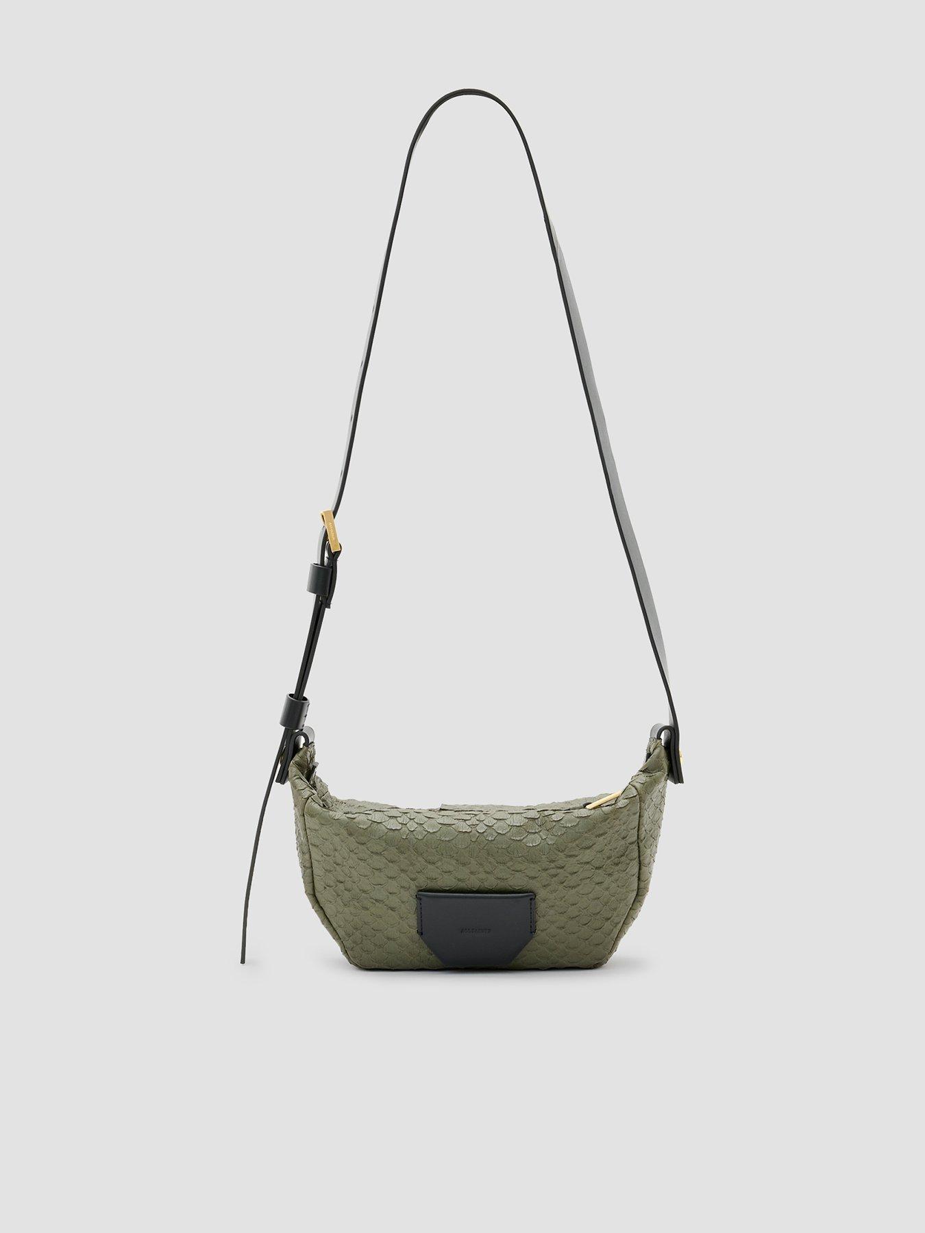 undefined Madea Snake Effect Leather Crossbody Bag - Dark Green