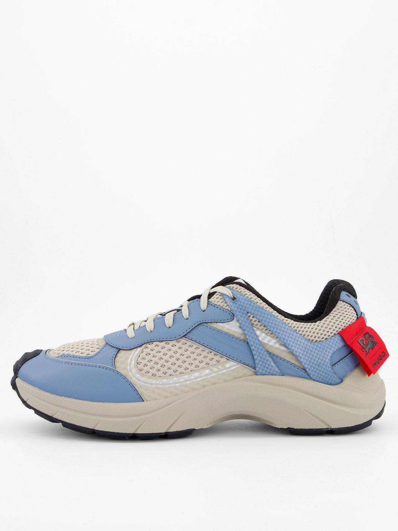 undefined Men's Racing Bull Go2 Trainers - Off White/Blue