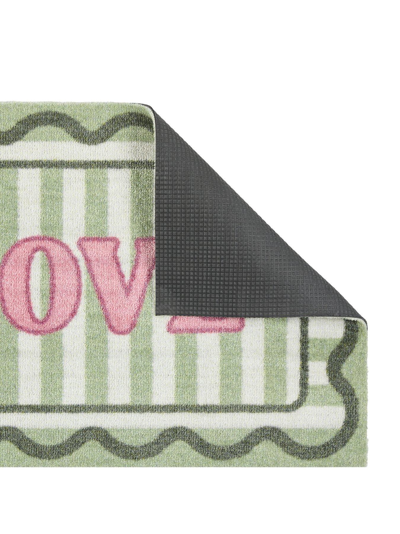 Image 3 of 4 of The Very Collection My Love Nylon Washable Doormat 50x75cm - Green