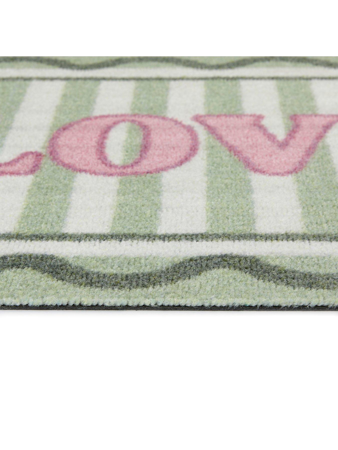 Image 4 of 4 of The Very Collection My Love Nylon Washable Doormat 50x75cm - Green